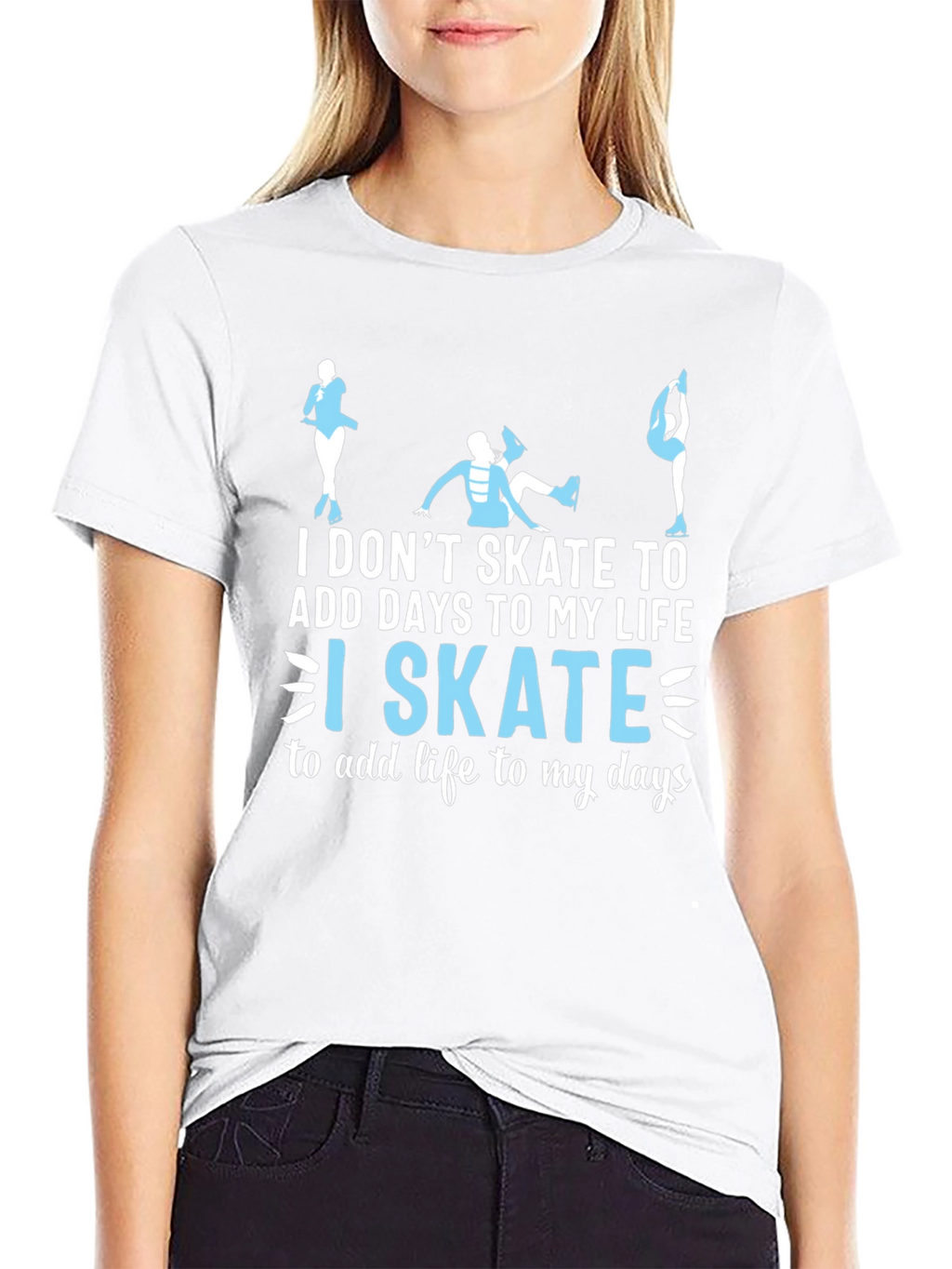 I Skate To Add Life Black T-Shirt