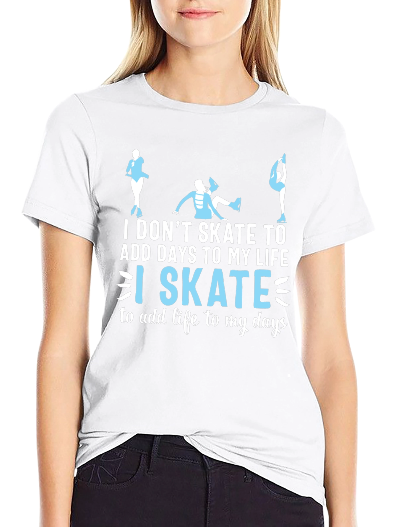I Skate To Add Life Black T-Shirt