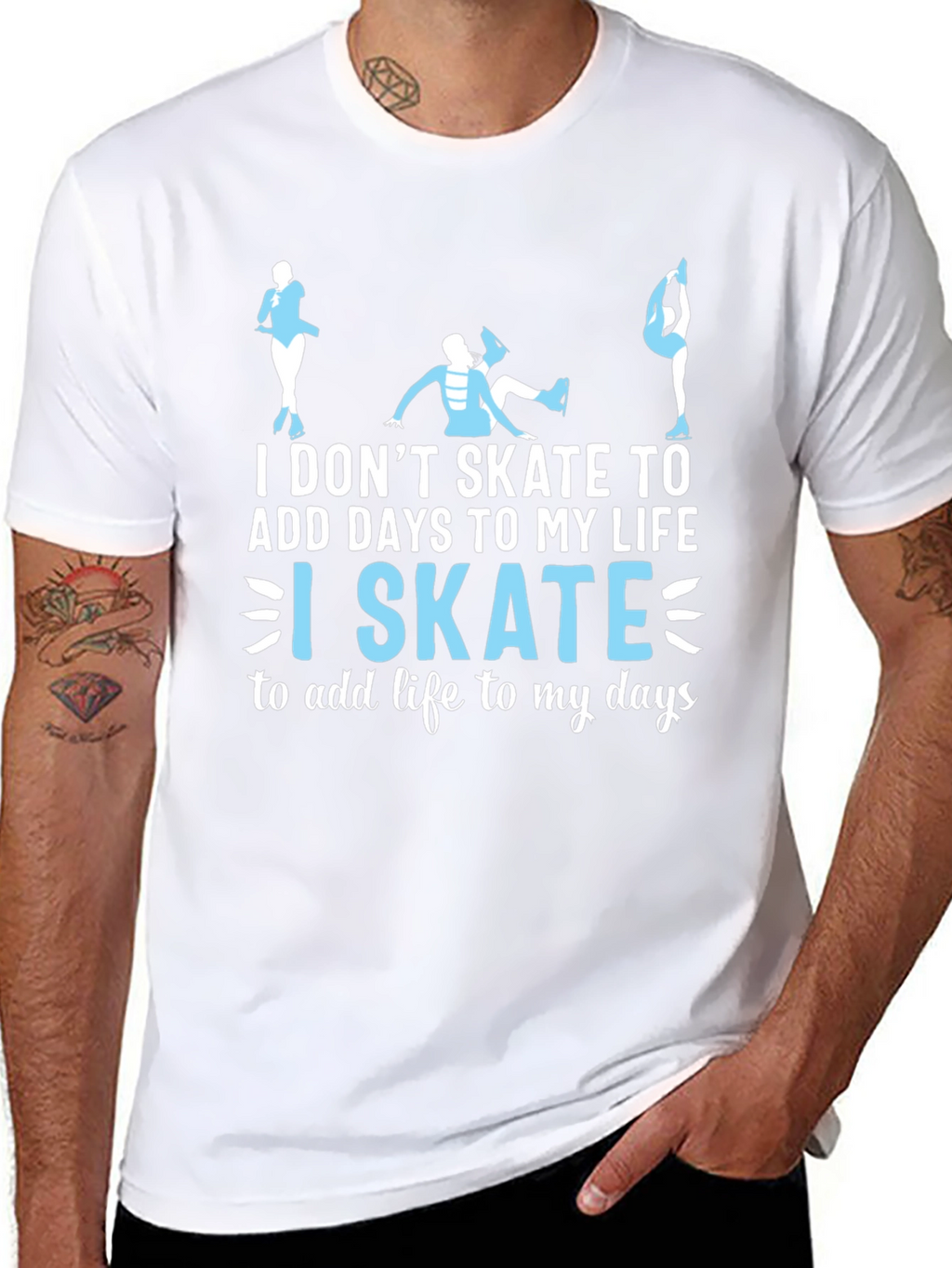 I Skate To Add Life Black T-Shirt