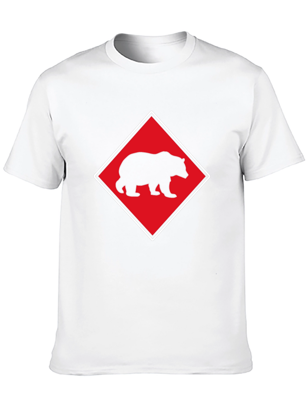 Bear Diamond Graphic T-Shirt - Black