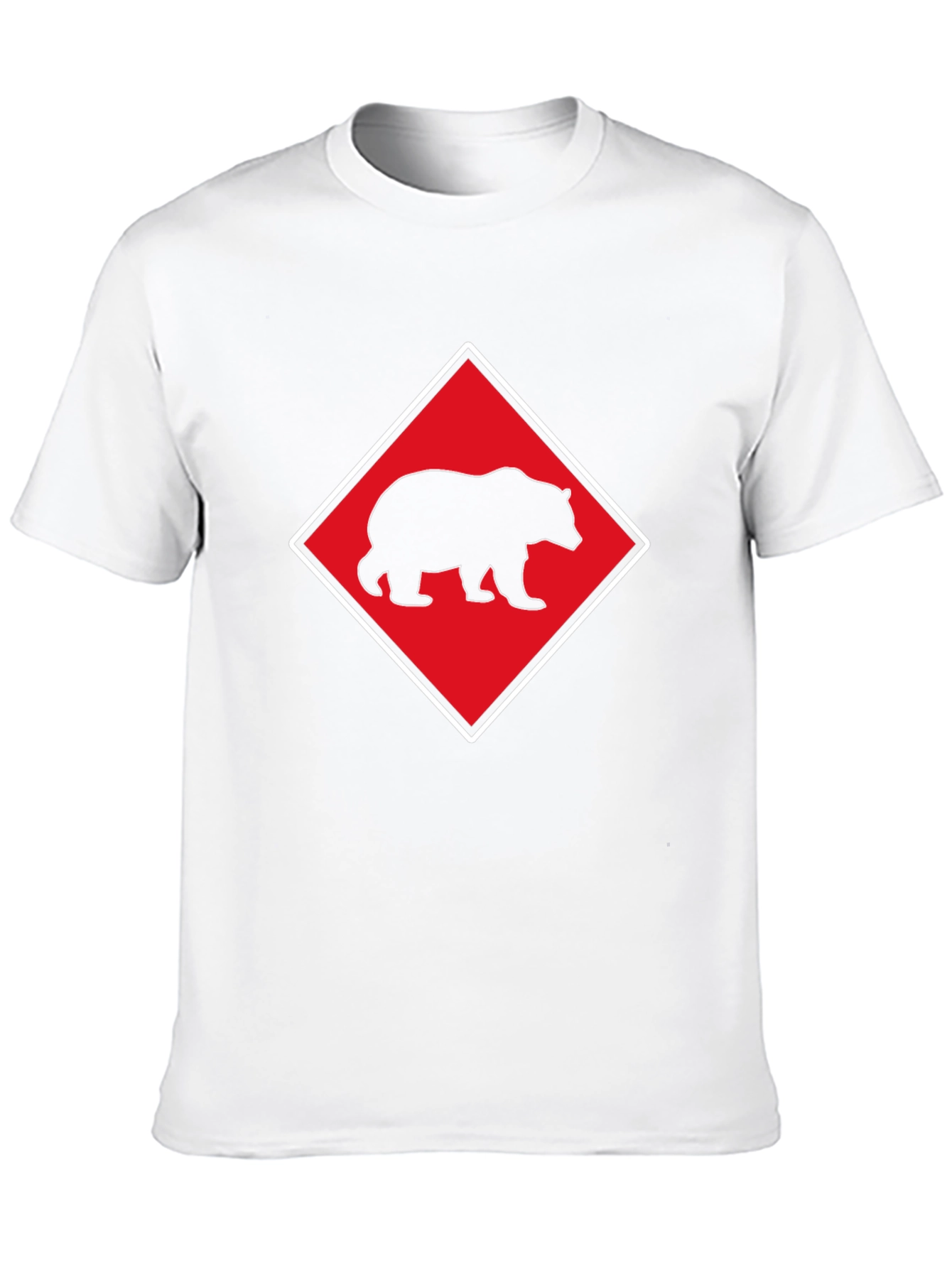 Bear Diamond Graphic T-Shirt - Black