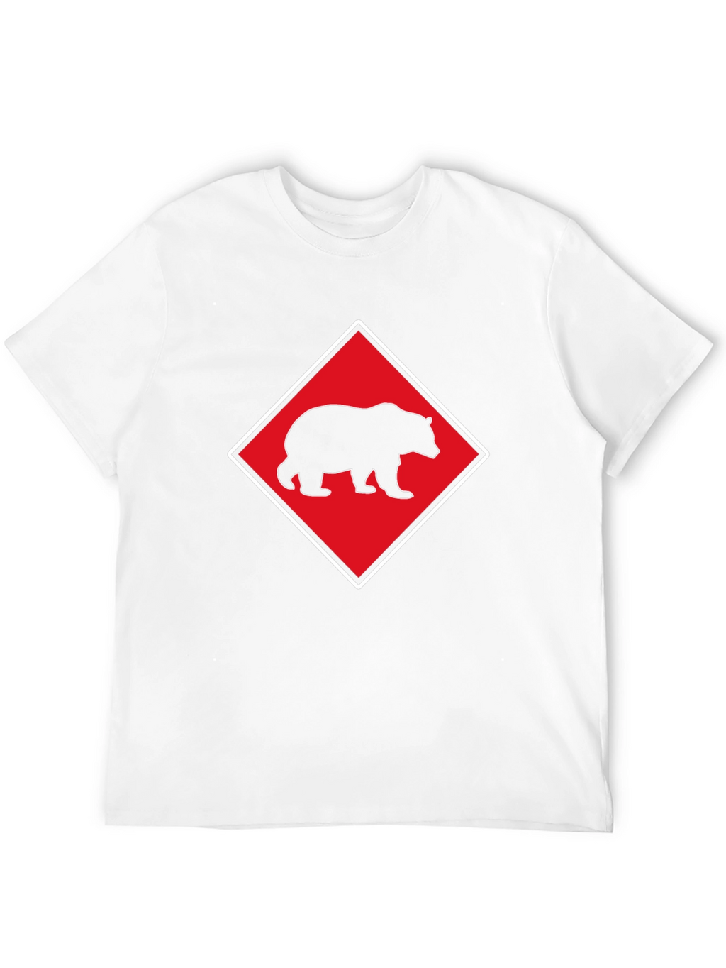 Bear Diamond Graphic T-Shirt - Black