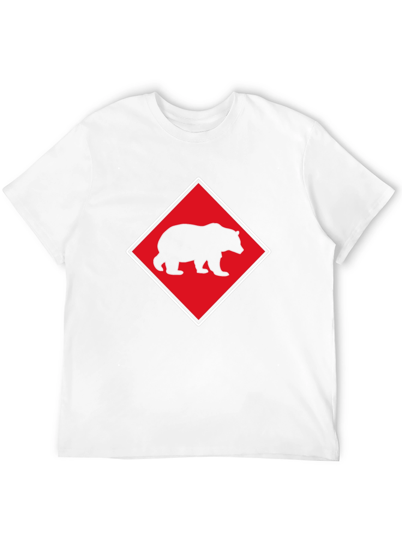 Bear Diamond Graphic T-Shirt - Black