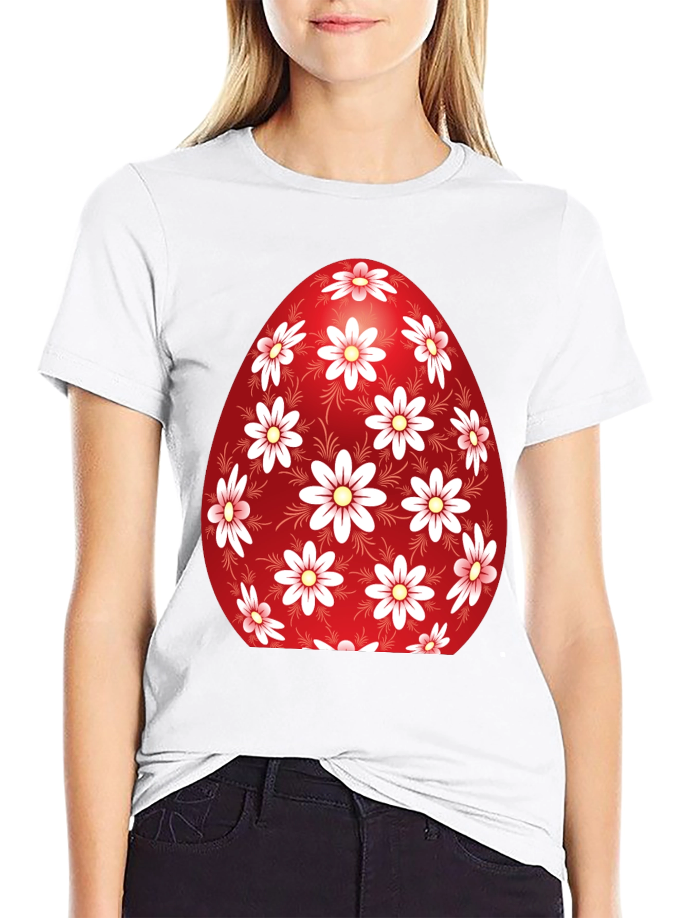 Floral Easter Egg Graphic Tee