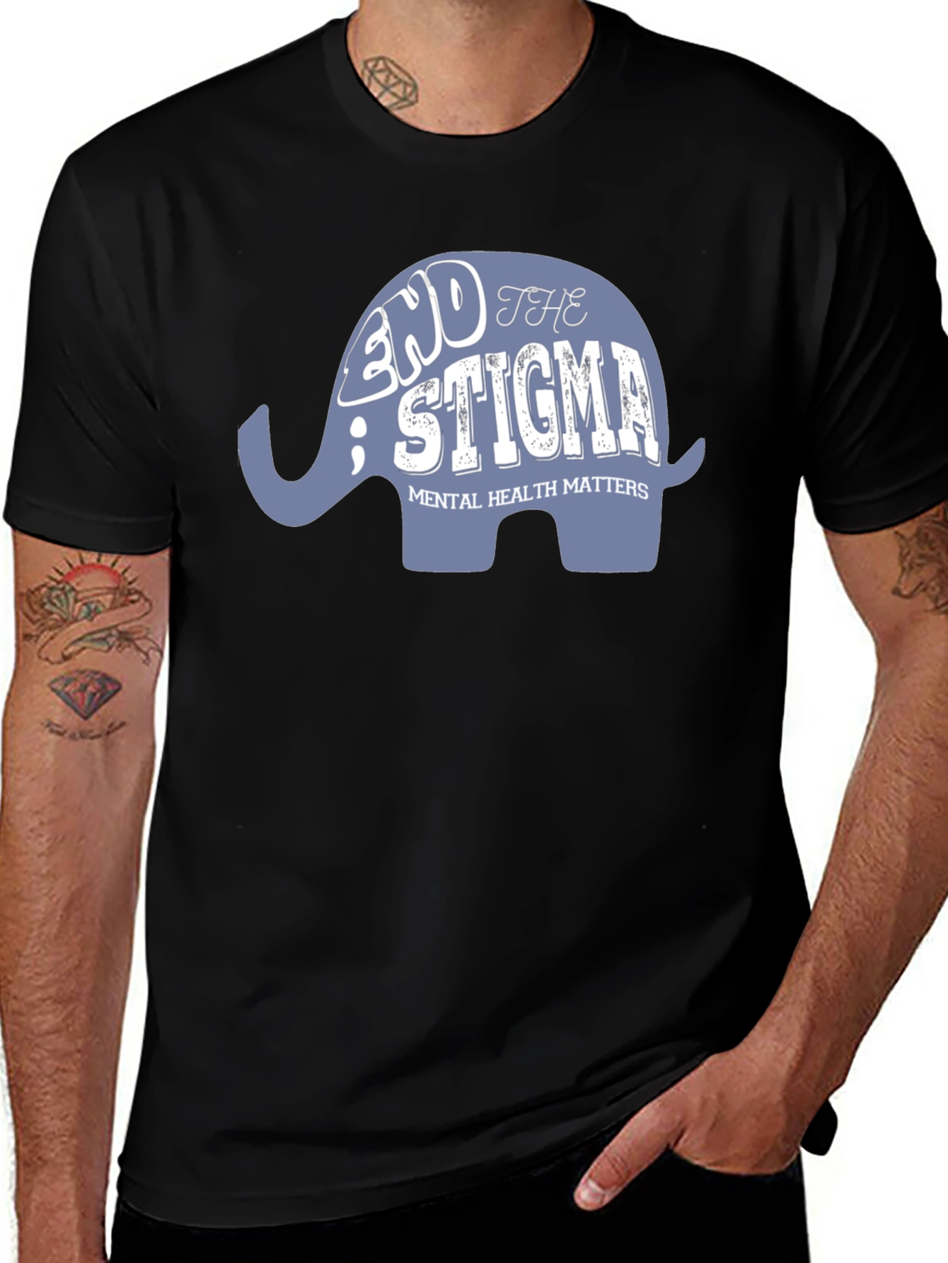 End the Stigma Mental Health Matters Graphic T-Shirt