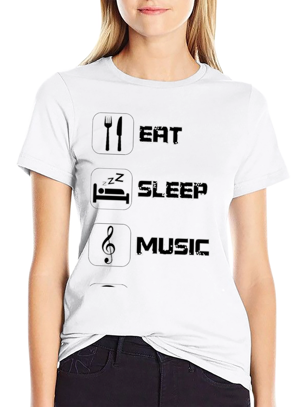 Eat Sleep Music T-Shirt - Black Graphic Tee