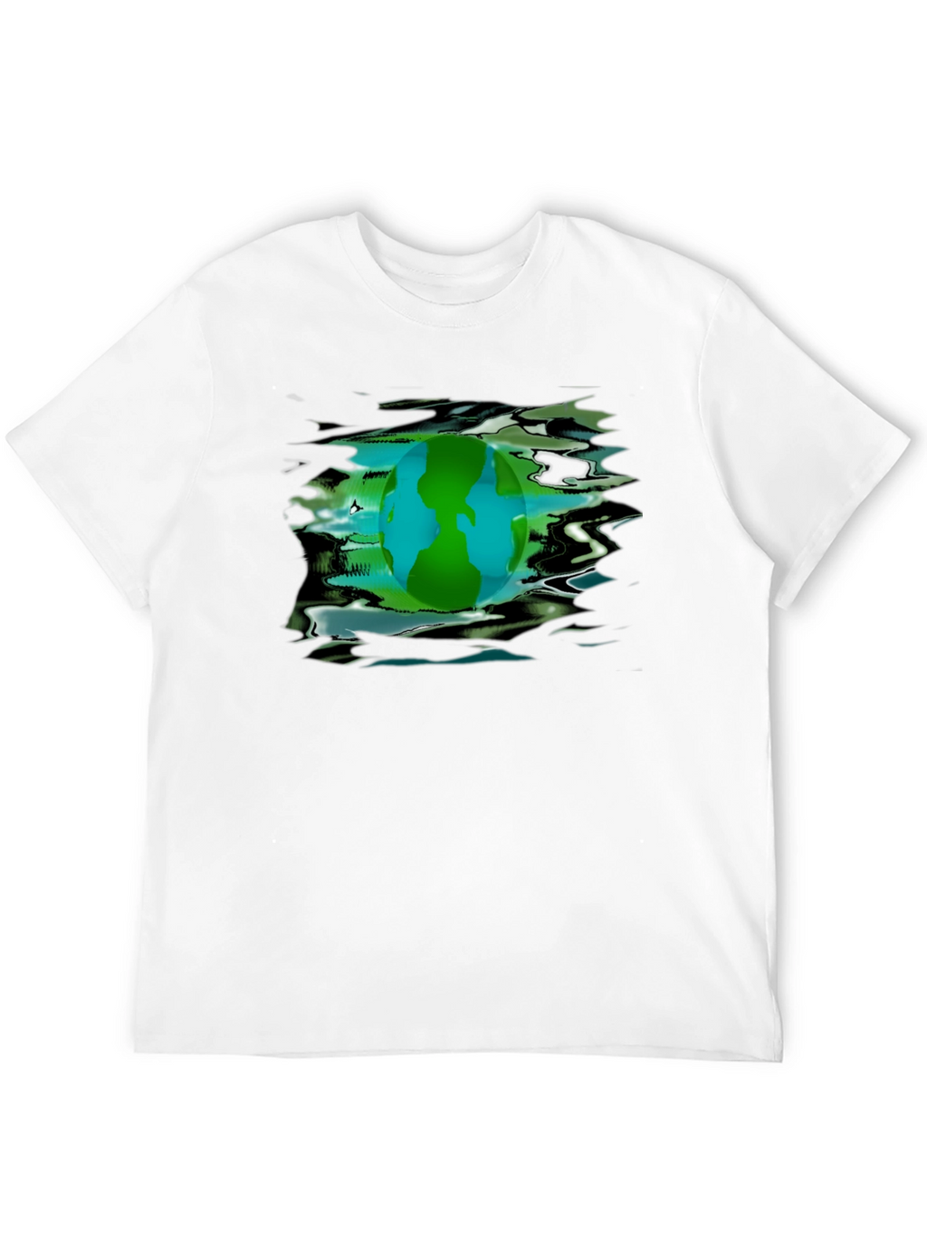 Earth Day Graphic Tee - Black Crew Neck T-Shirt