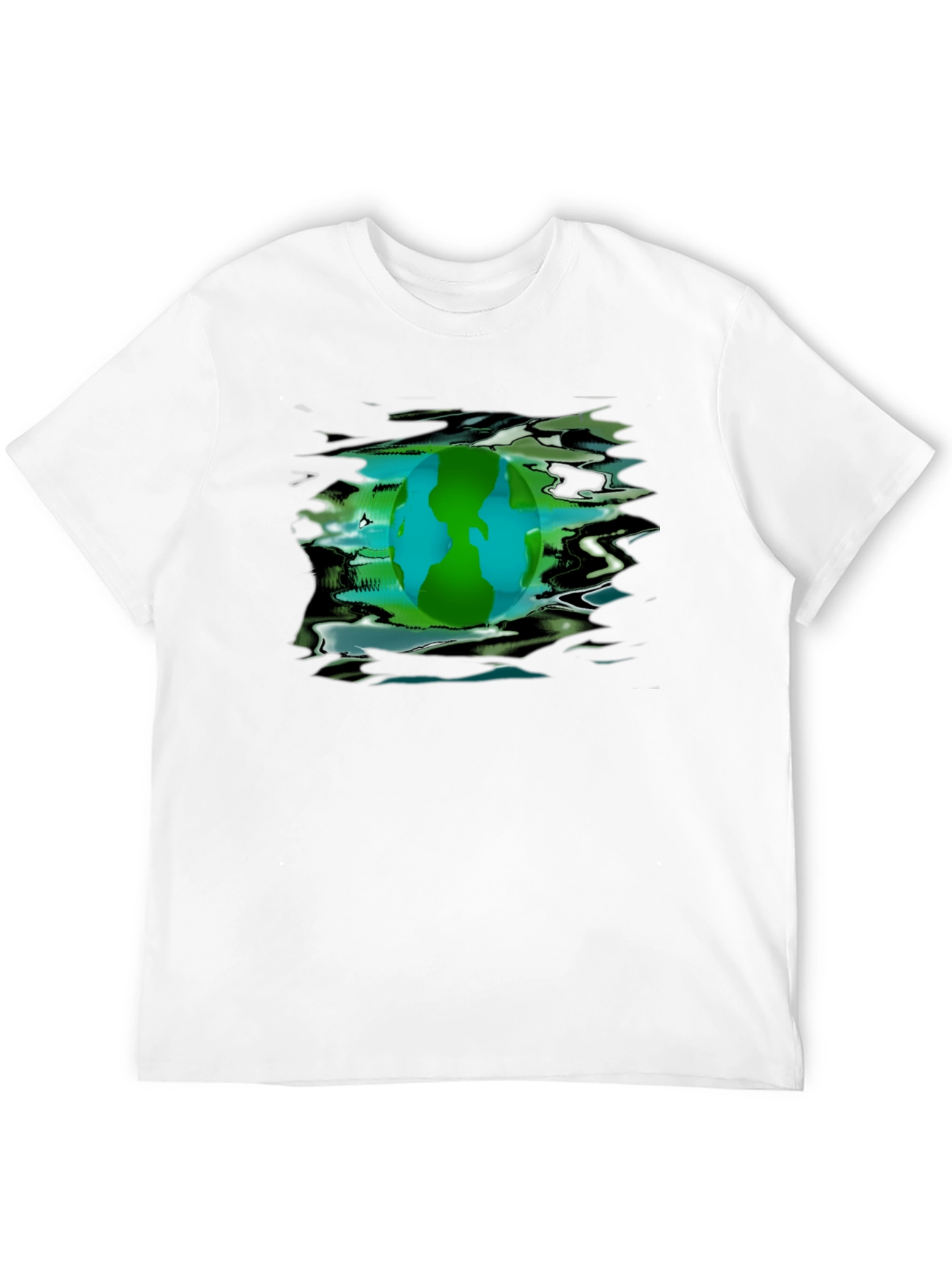 Earth Day Graphic Tee - Black Crew Neck T-Shirt