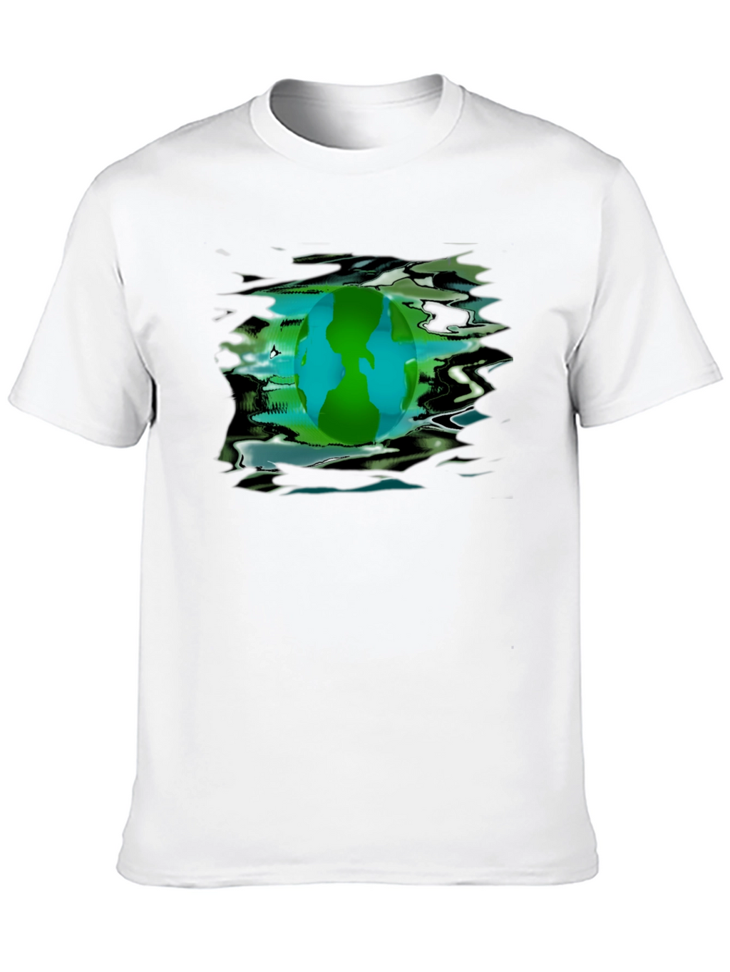 Earth Day Graphic Tee - Black Crew Neck T-Shirt