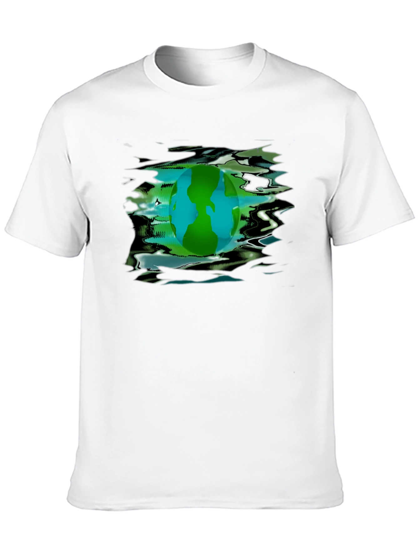 Earth Day Graphic Tee - Black Crew Neck T-Shirt