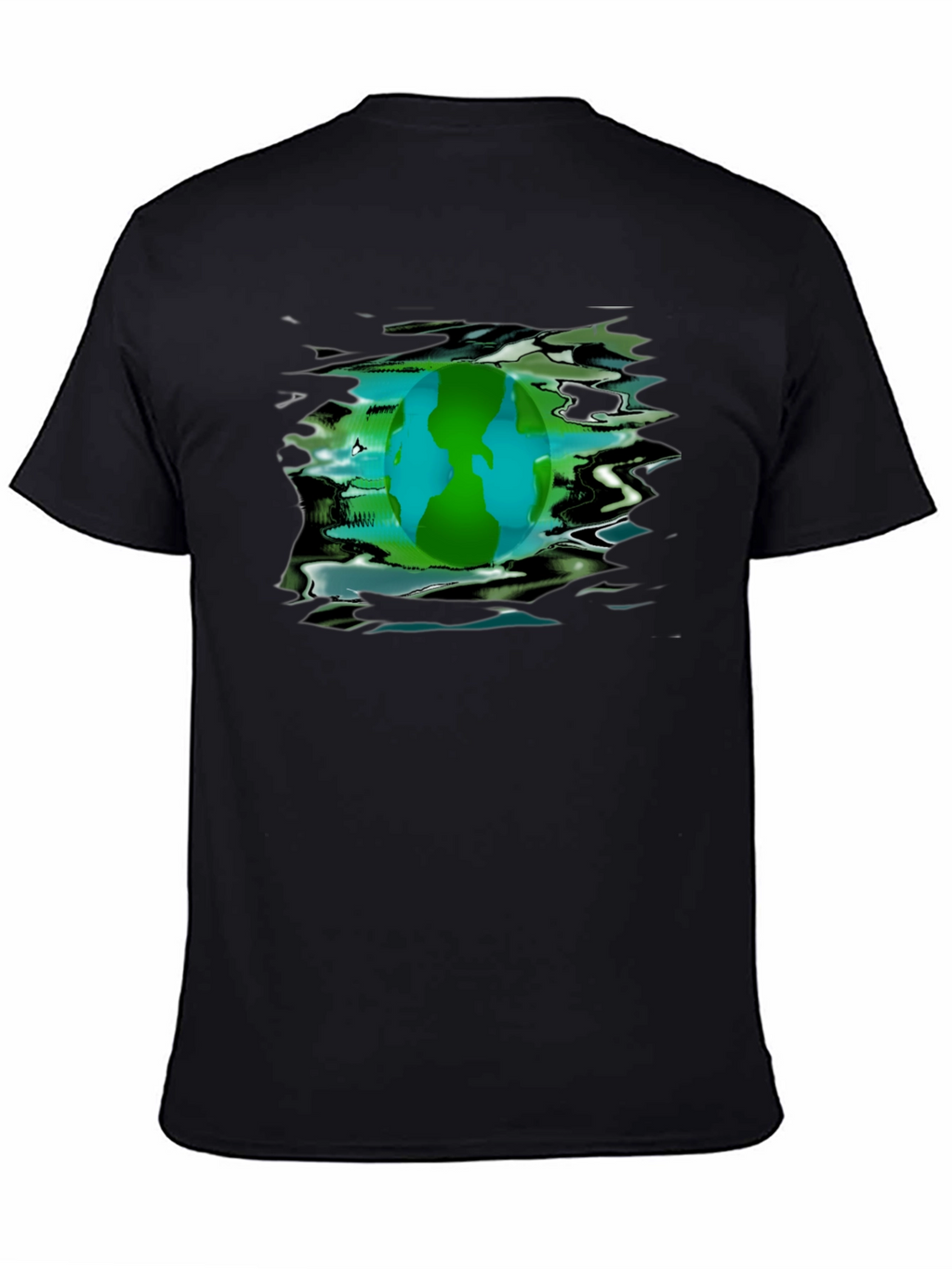 Earth Day Graphic Tee - Black Crew Neck T-Shirt