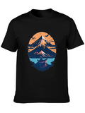 Mountain & Sea Graphic T-Shirt - Black