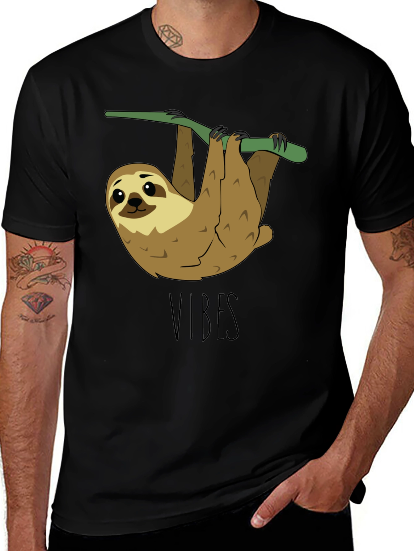 Sloth Vibes T-Shirt - Cute Animal Tee