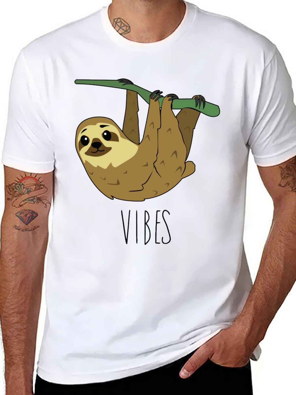 Sloth Vibes T-Shirt - Cute Animal Tee