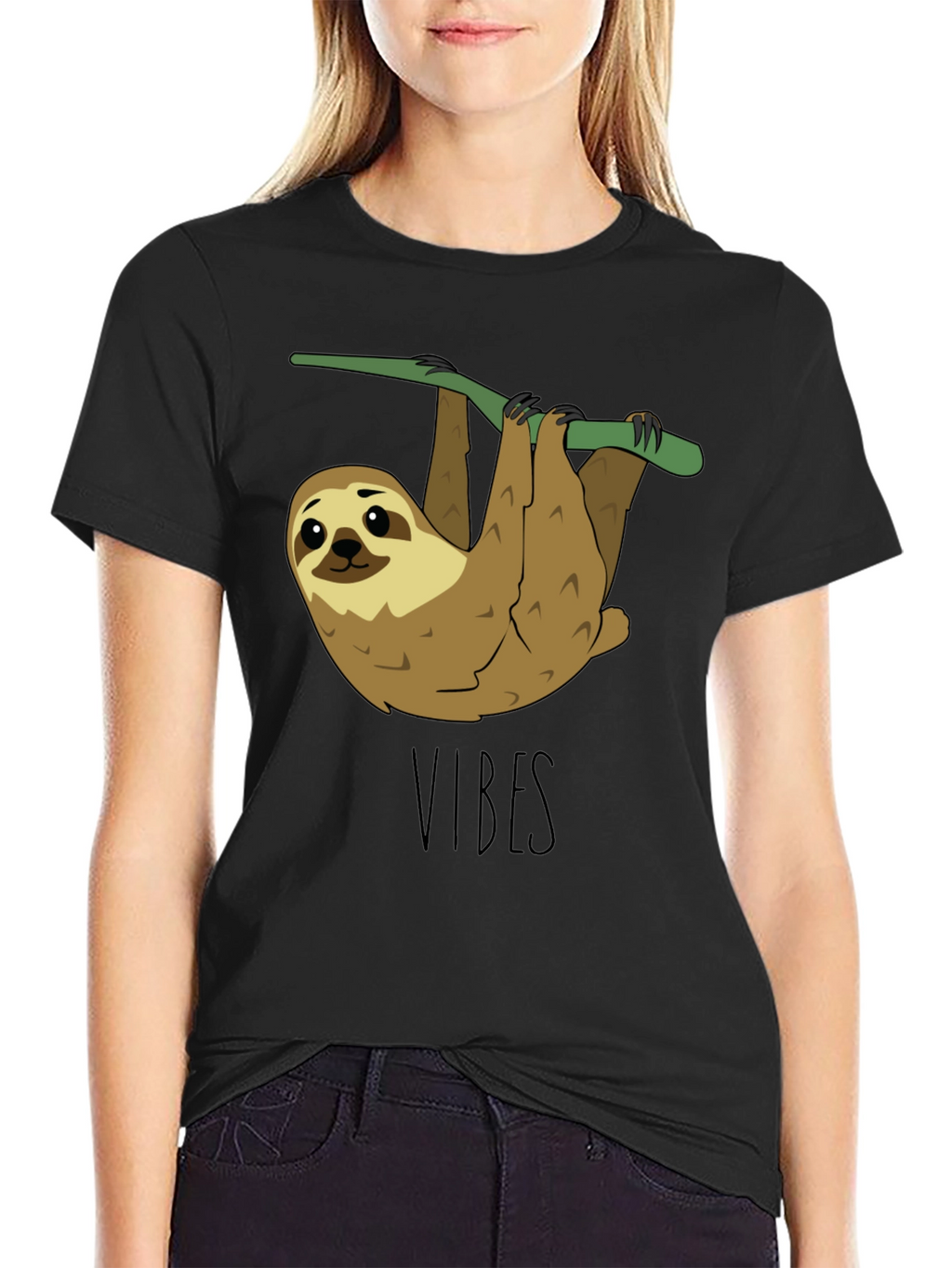Sloth Vibes T-Shirt - Cute Animal Tee
