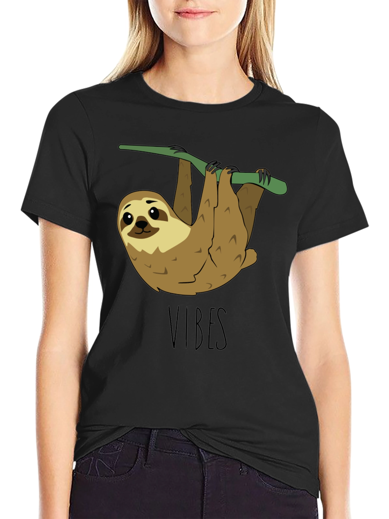 Sloth Vibes T-Shirt - Cute Animal Tee