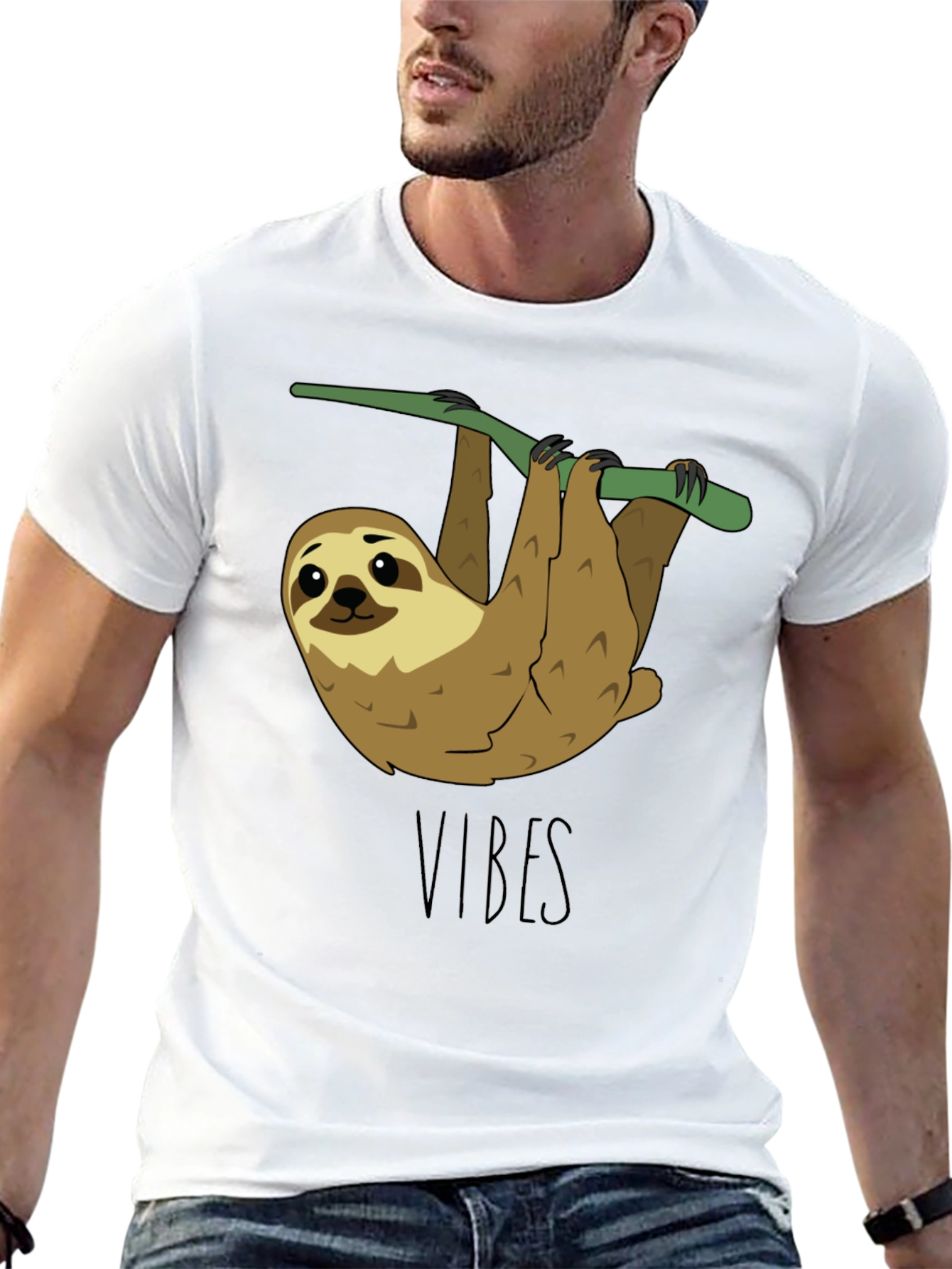 Sloth Vibes T-Shirt - Cute Animal Tee