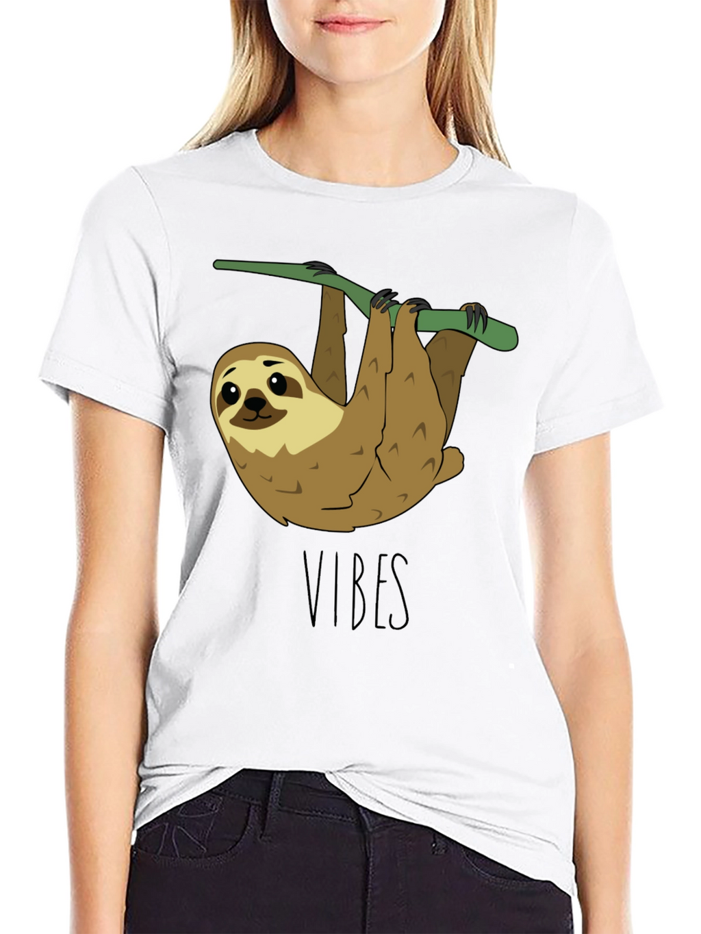 Sloth Vibes T-Shirt - Cute Animal Tee