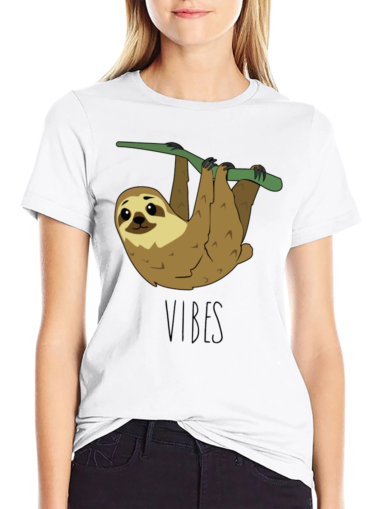 Sloth Vibes T-Shirt - Cute Animal Tee