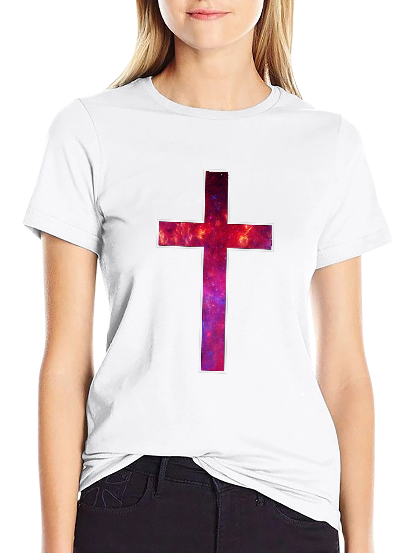 Galaxy Cross Graphic Tee - Mens Black T-Shirt