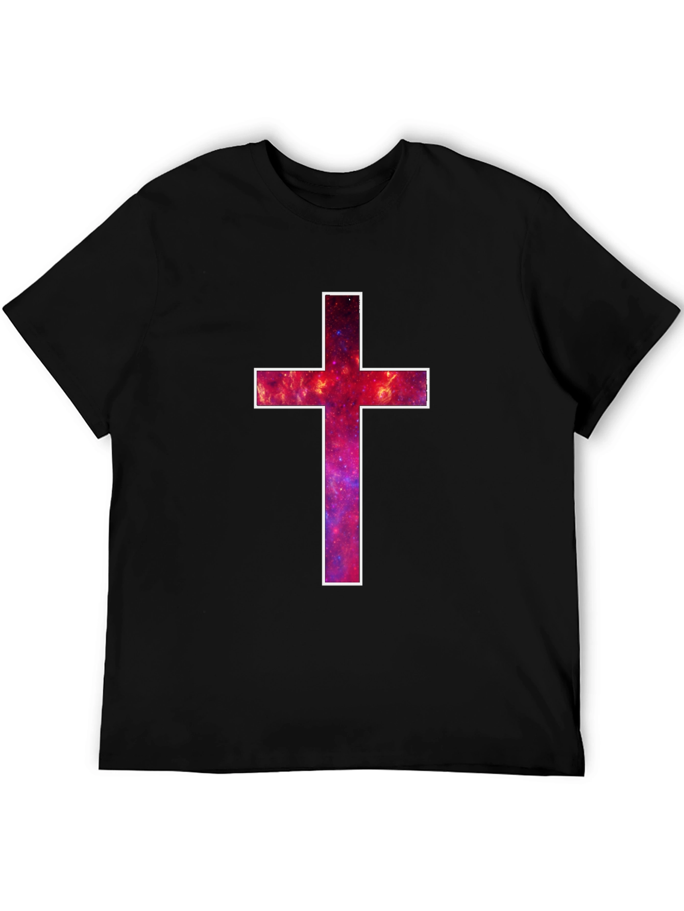 Galaxy Cross Graphic Tee - Mens Black T-Shirt