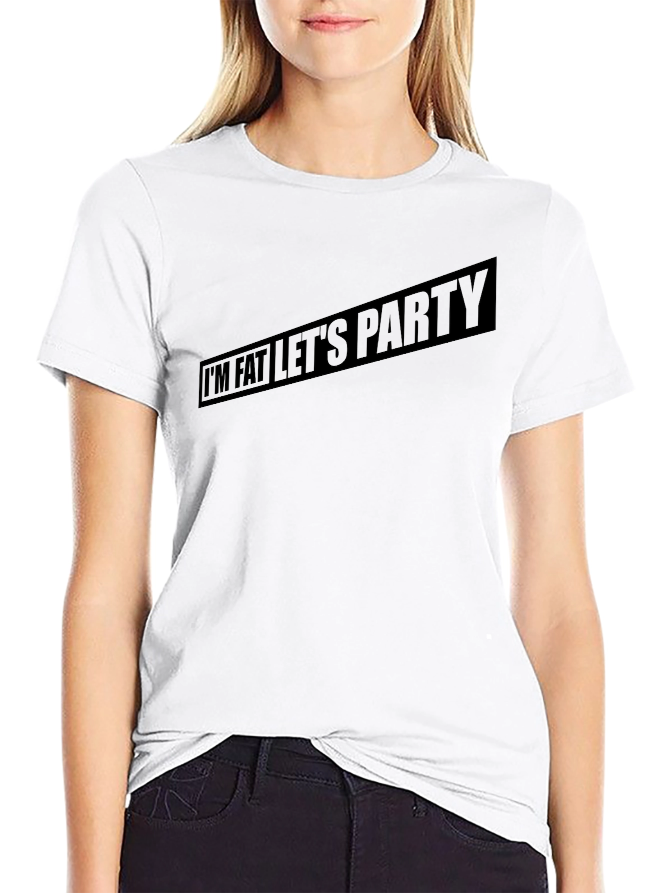 Im Fat Lets Party Mens Graphic Tee