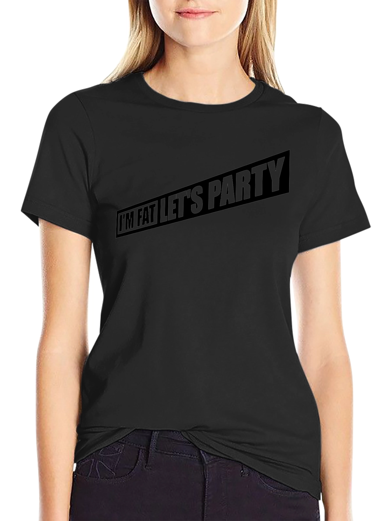 Im Fat Lets Party Mens Graphic Tee