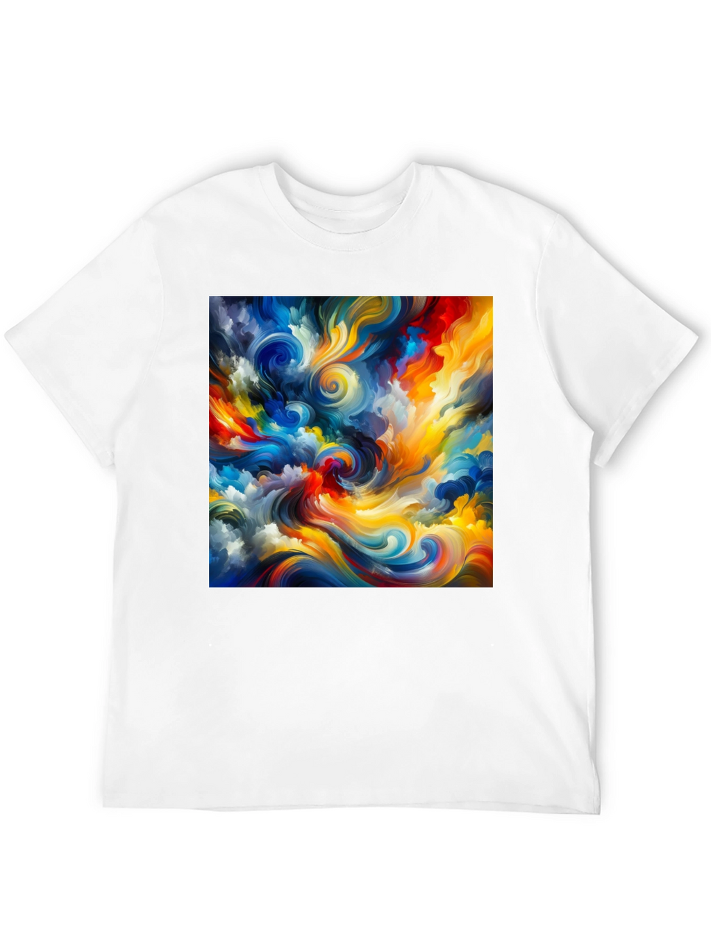 Abstract Swirl Art Black T-Shirt