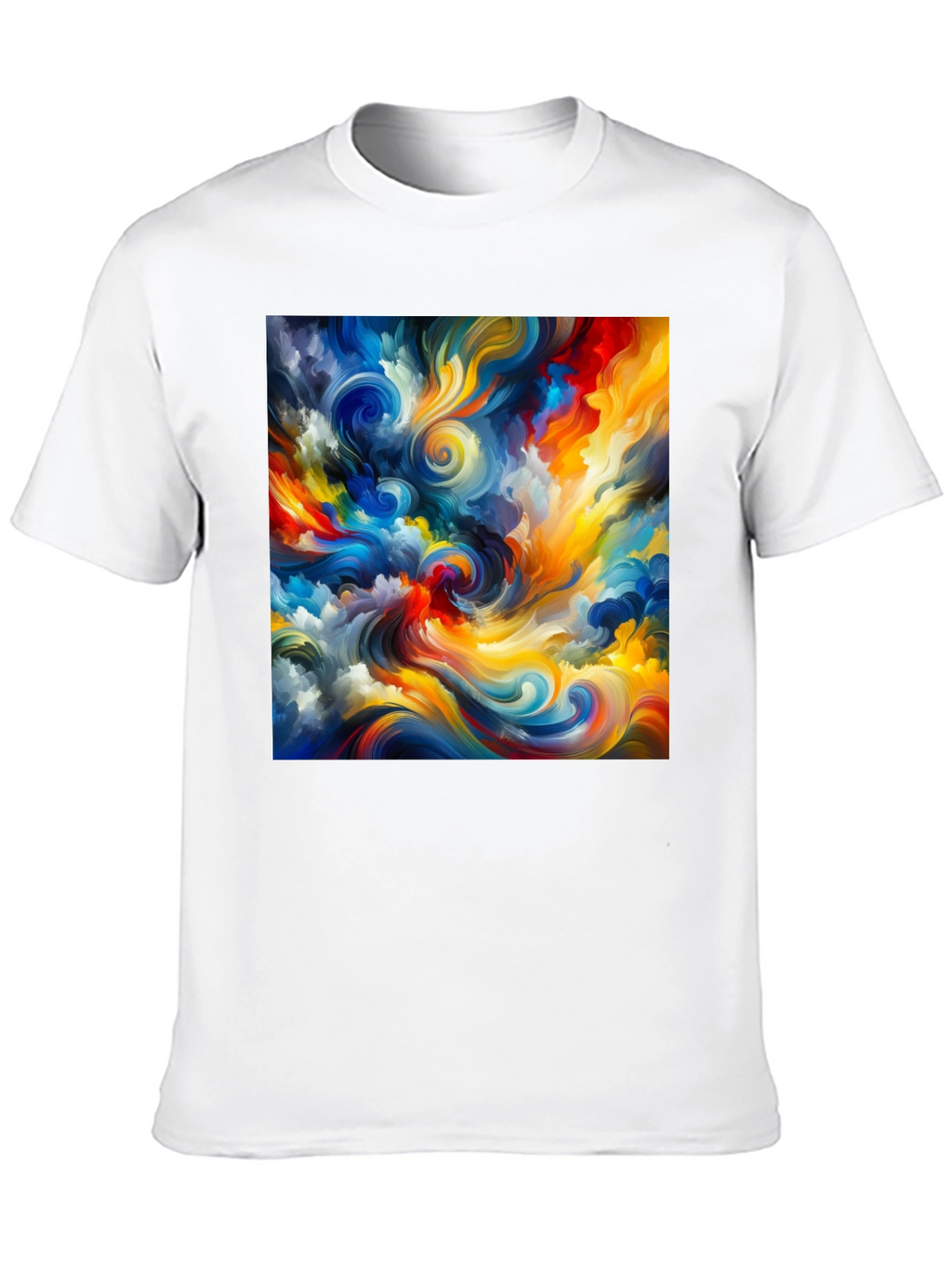 Abstract Swirl Art Black T-Shirt