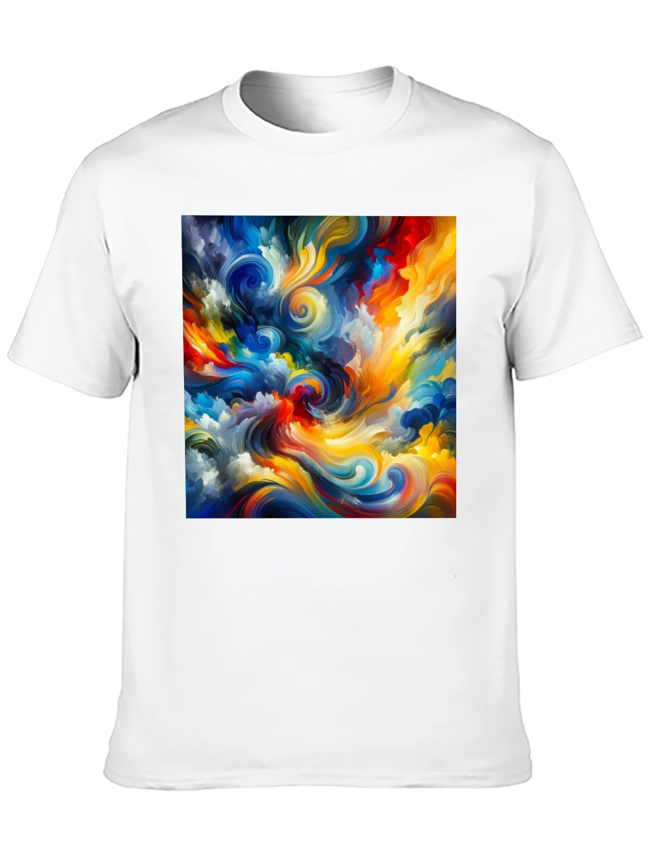 Abstract Swirl Art Black T-Shirt