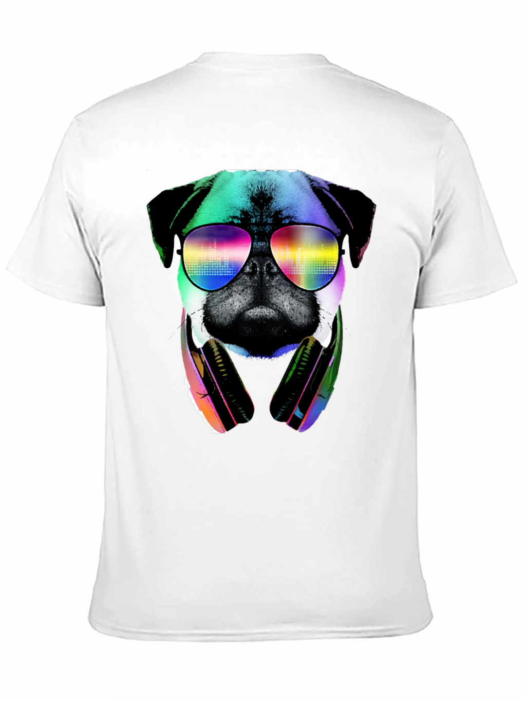 Pug DJ Graphic Tee - Cool Dog Shirt