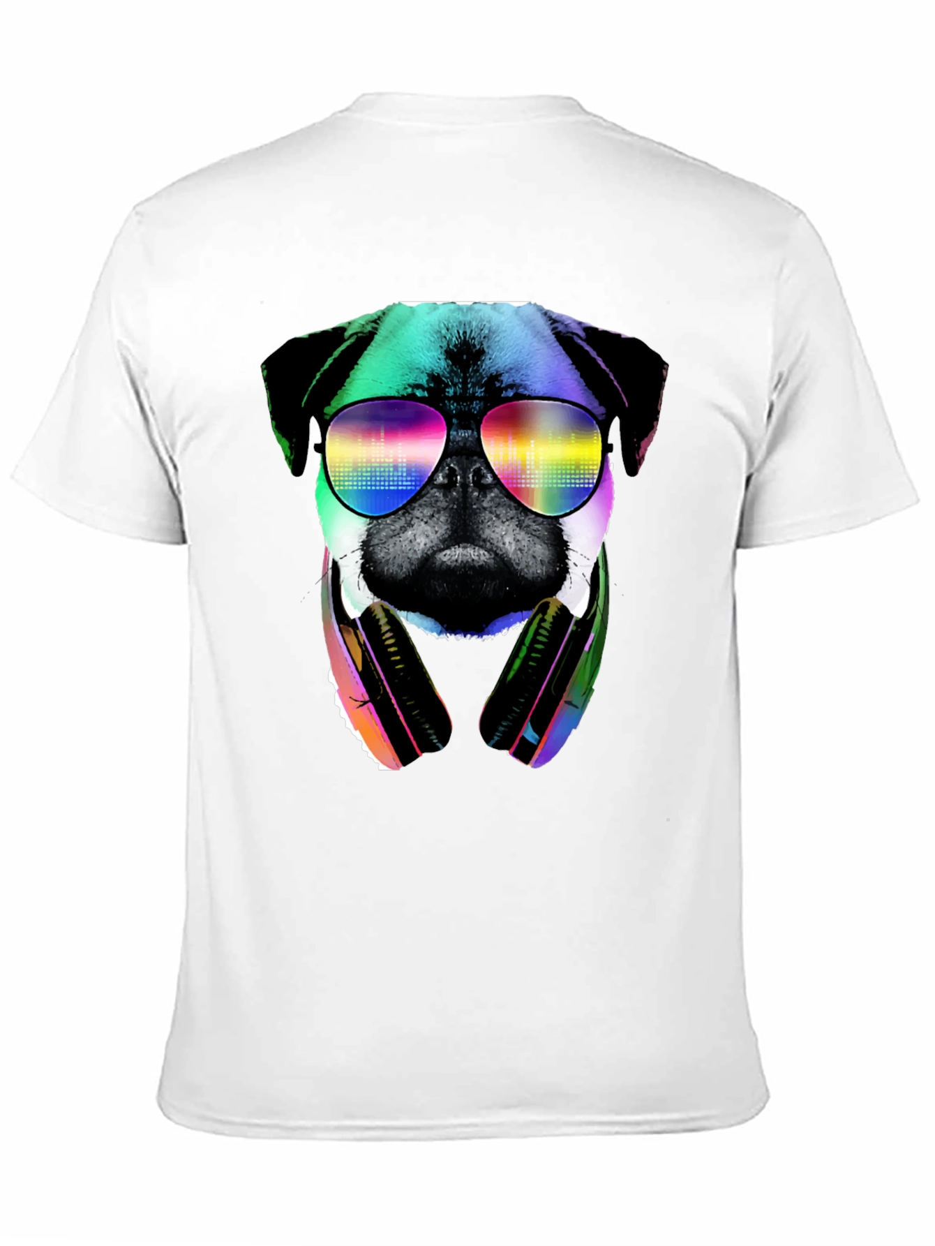 Pug DJ Graphic Tee - Cool Dog Shirt