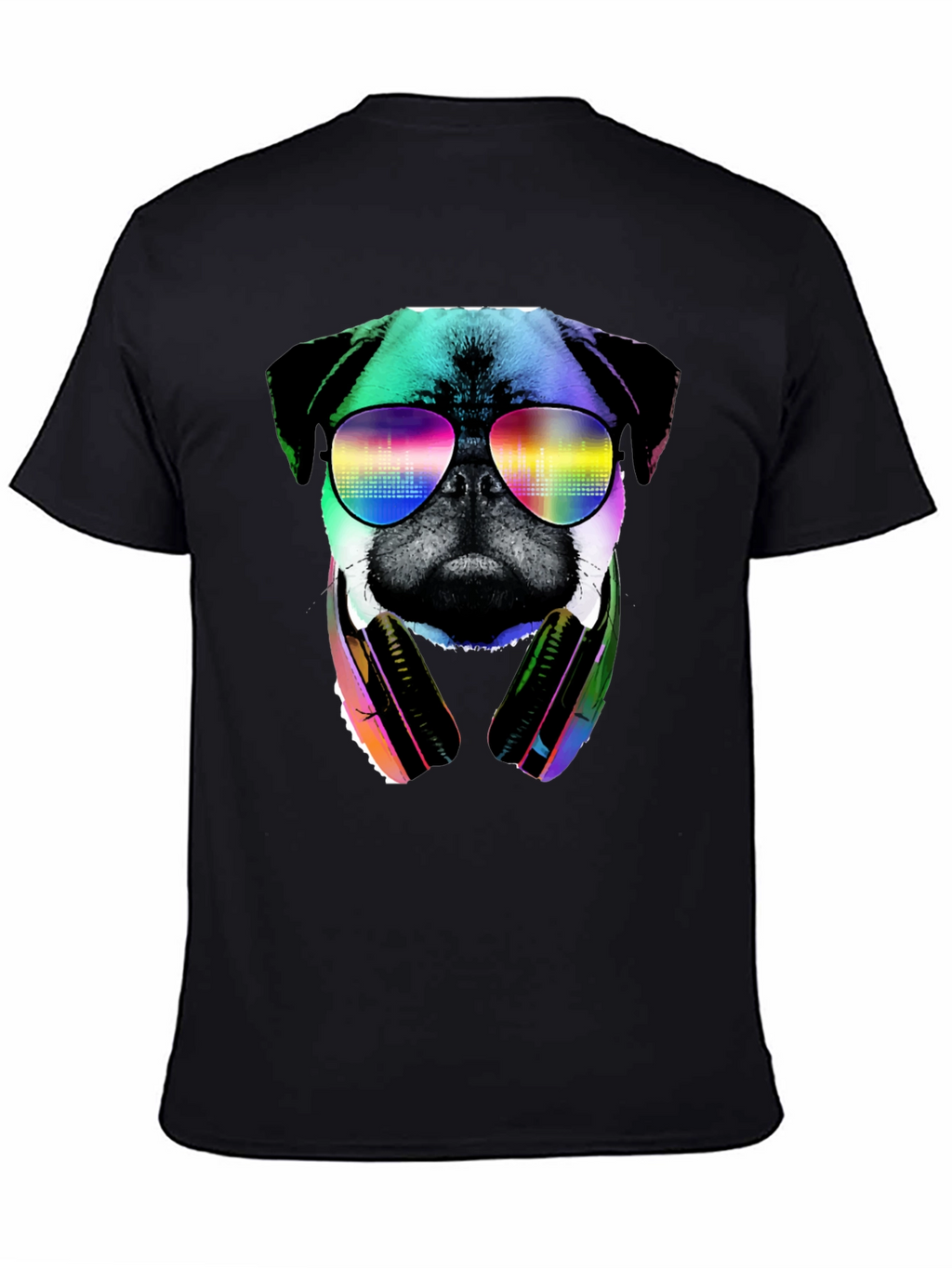 Pug DJ Graphic Tee - Cool Dog Shirt