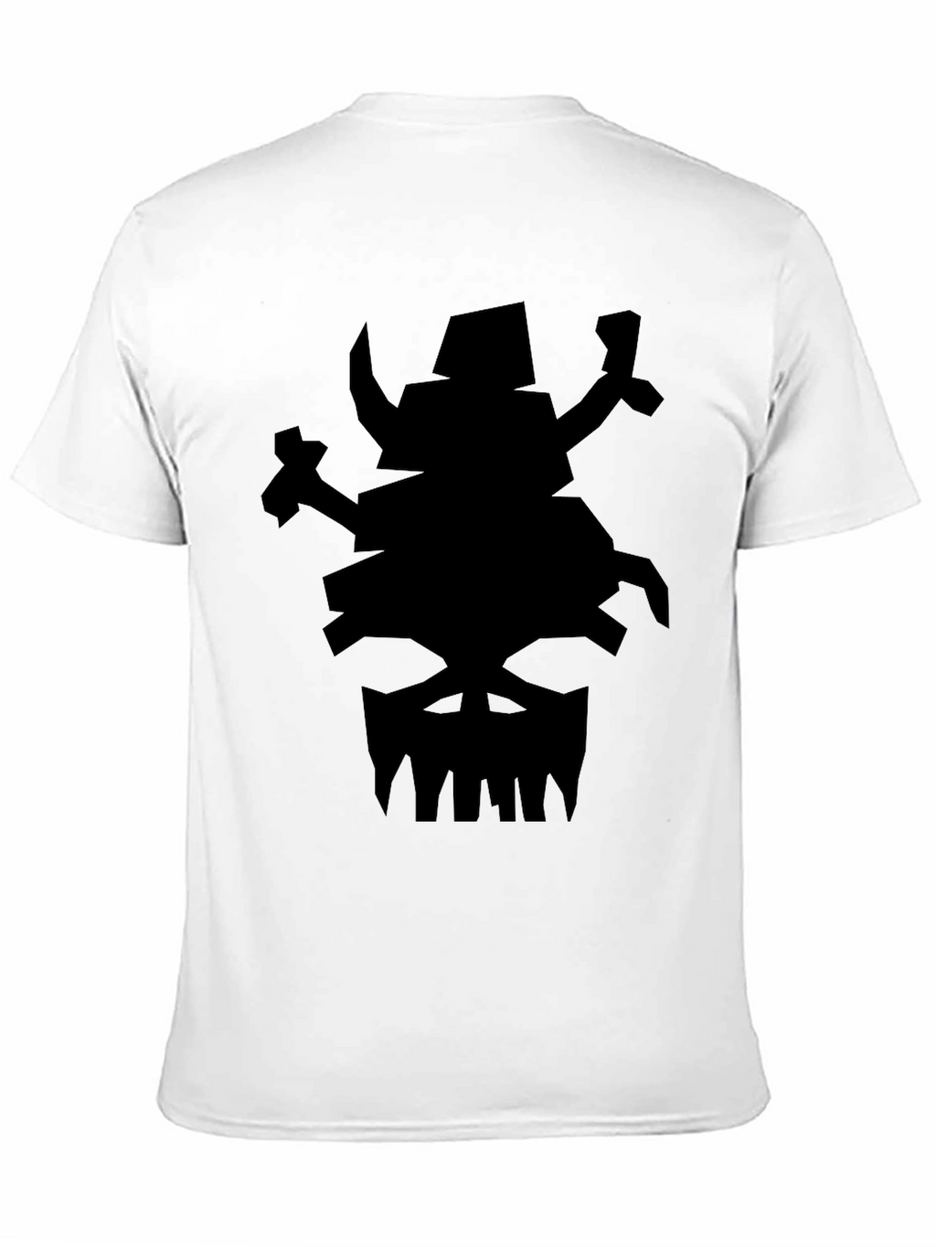 Mens Black Graphic Tee - Orc Skull Design