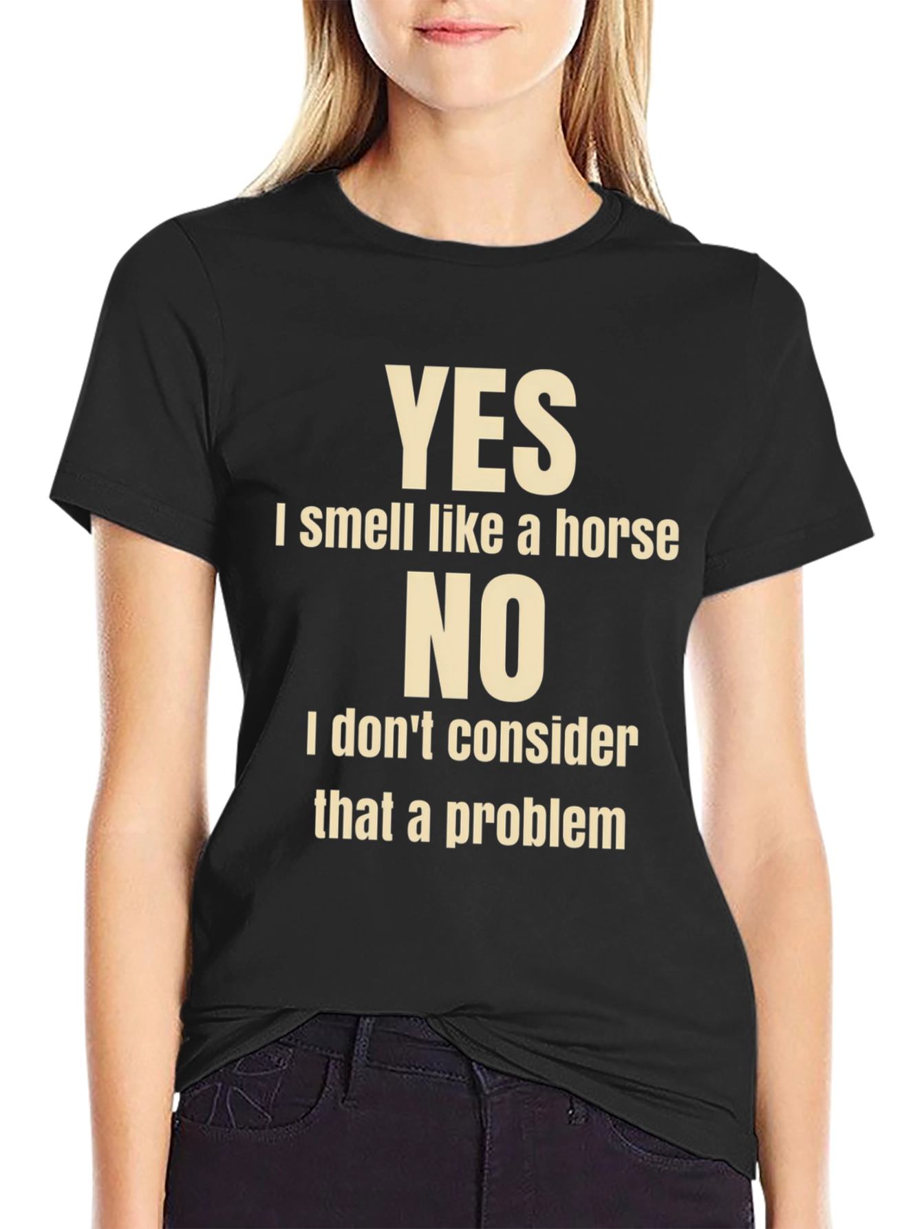 Humorous Horse Lover T-Shirt: Yes I Smell Like A Horse