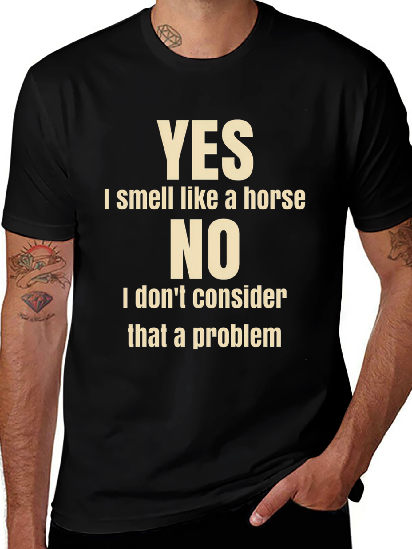 Humorous Horse Lover T-Shirt: Yes I Smell Like A Horse