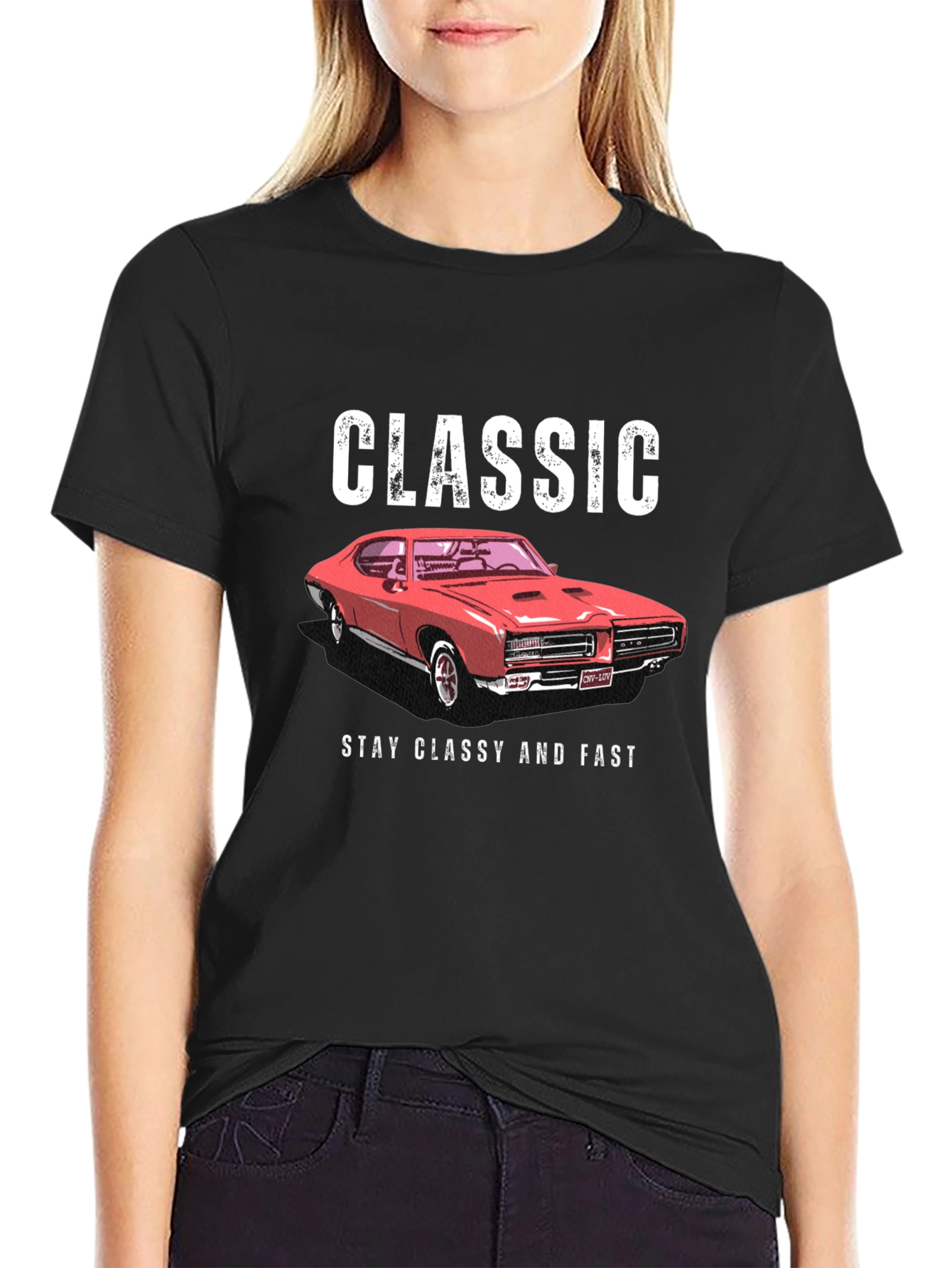 Classic Car Graphic Tee - Stay Classy and Fast