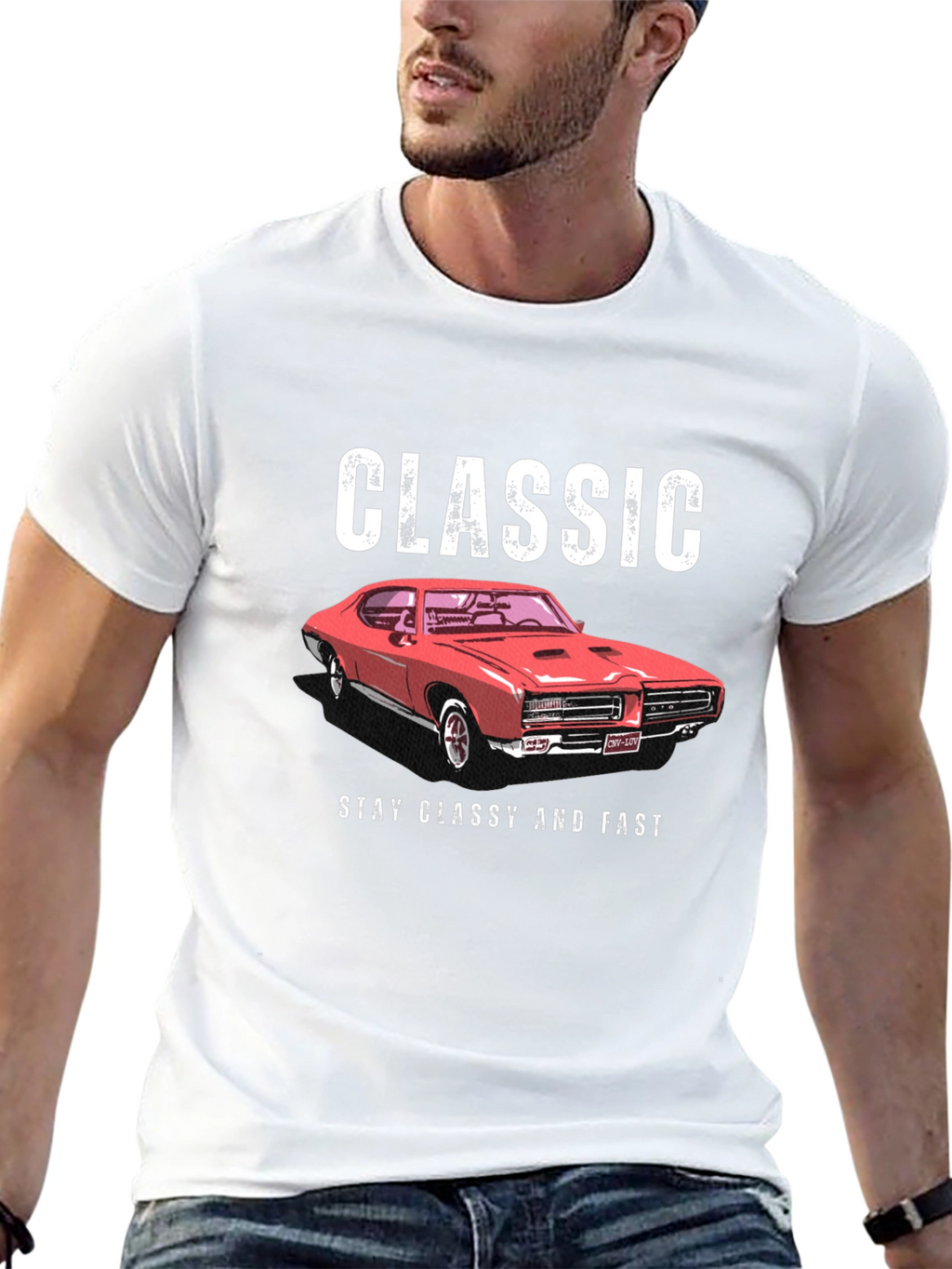 Classic Car Graphic Tee - Stay Classy and Fast