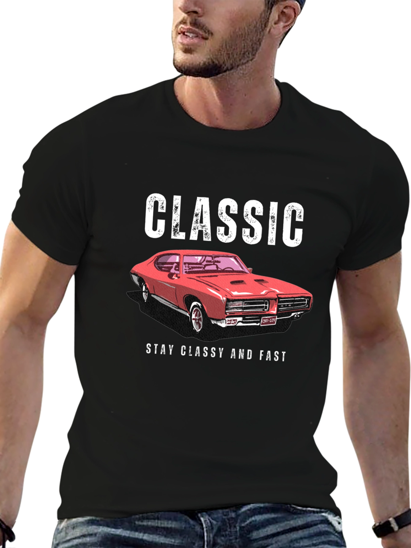 Classic Car Graphic Tee - Stay Classy and Fast