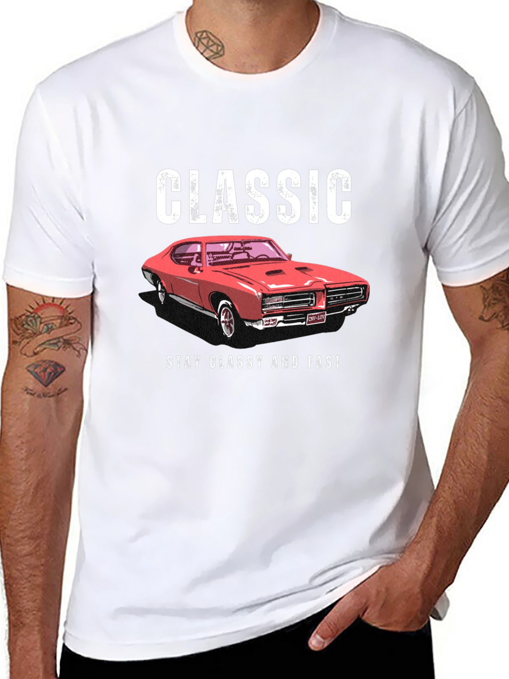 Classic Car Graphic Tee - Stay Classy and Fast