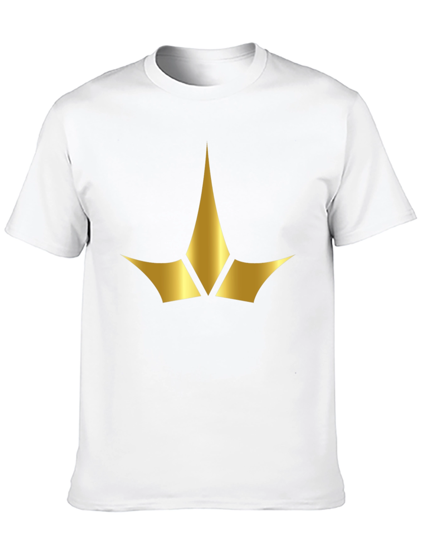 Black Tee with Gold Crown Emblem