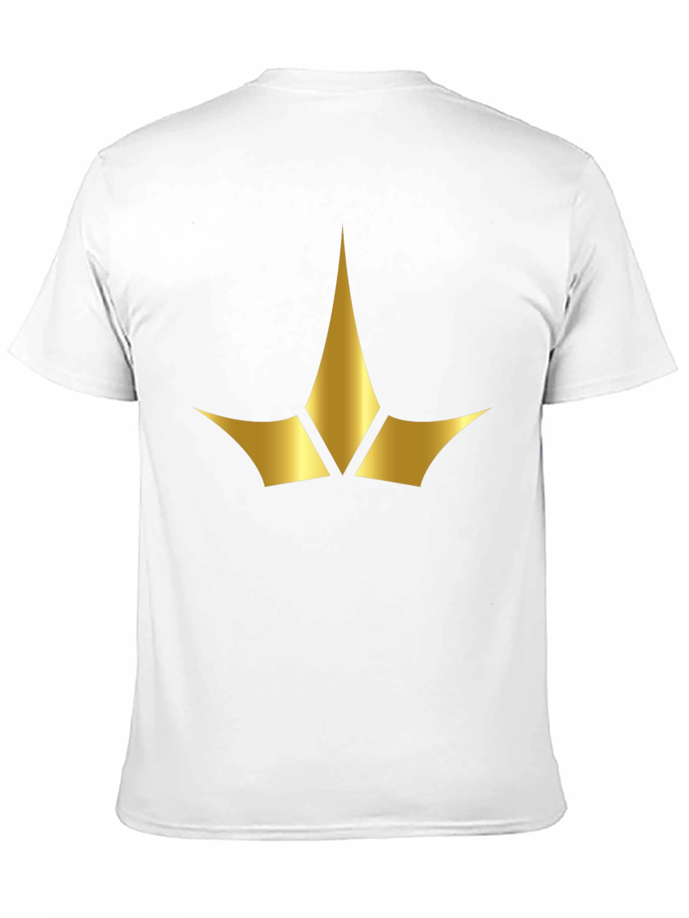 Black Tee with Gold Crown Emblem