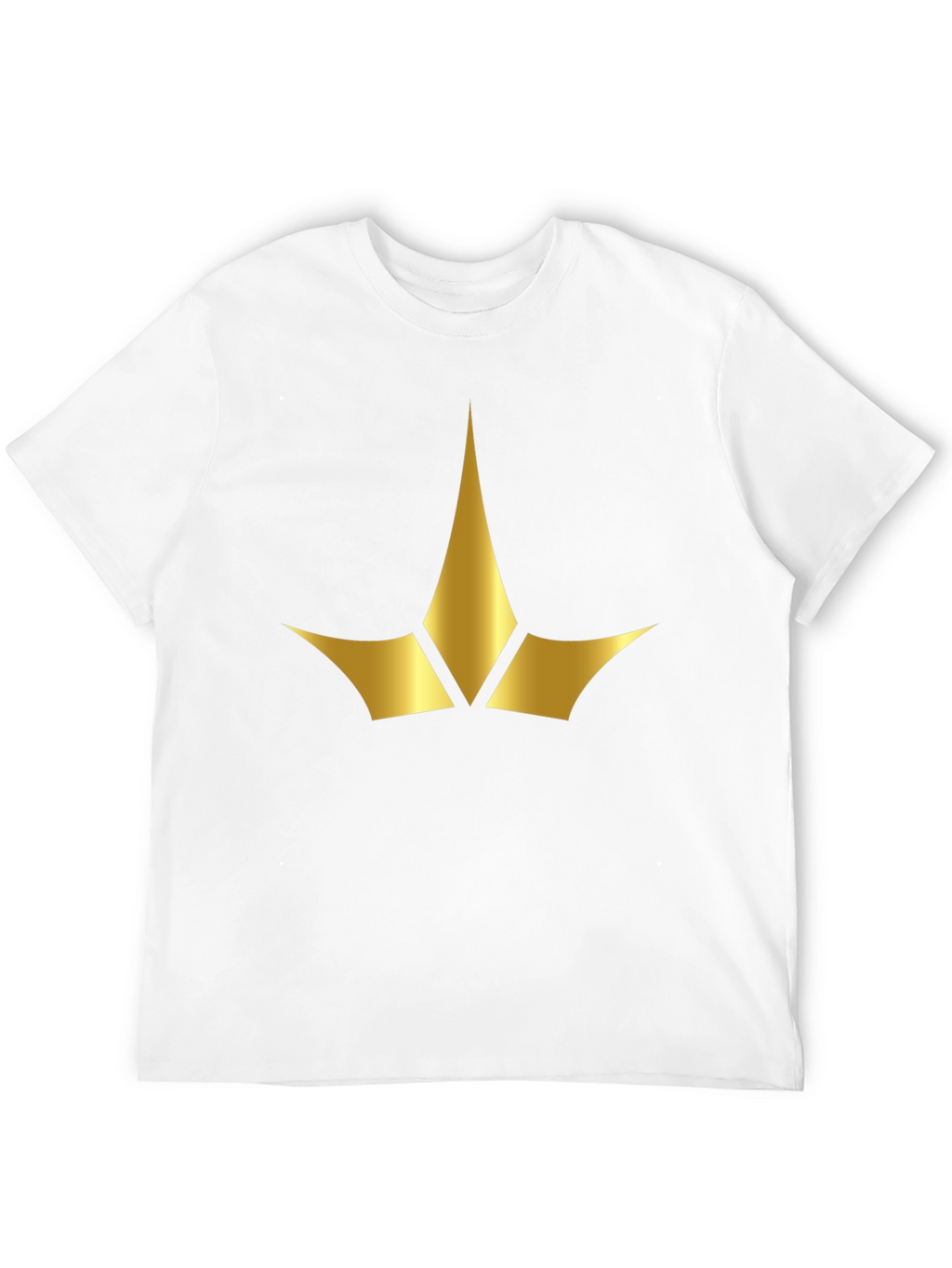 Black Tee with Gold Crown Emblem