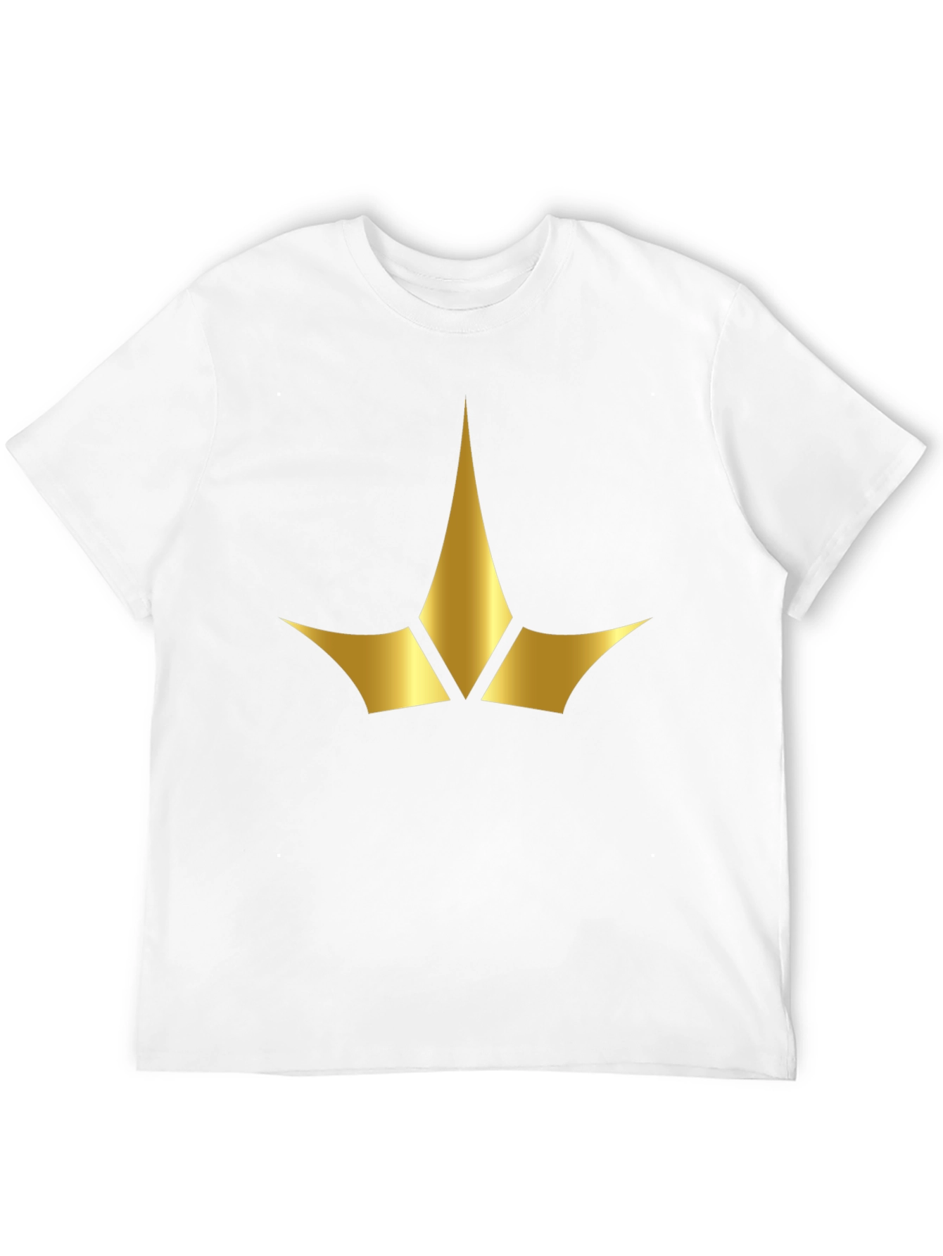 Black Tee with Gold Crown Emblem