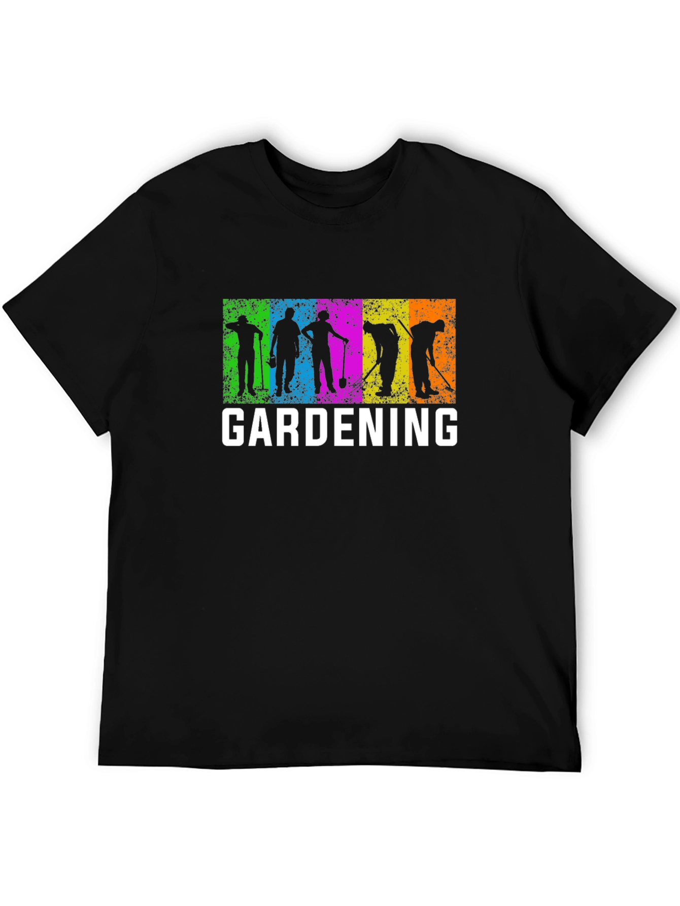Gardening T-Shirt - Colorful Gardener Silhouettes