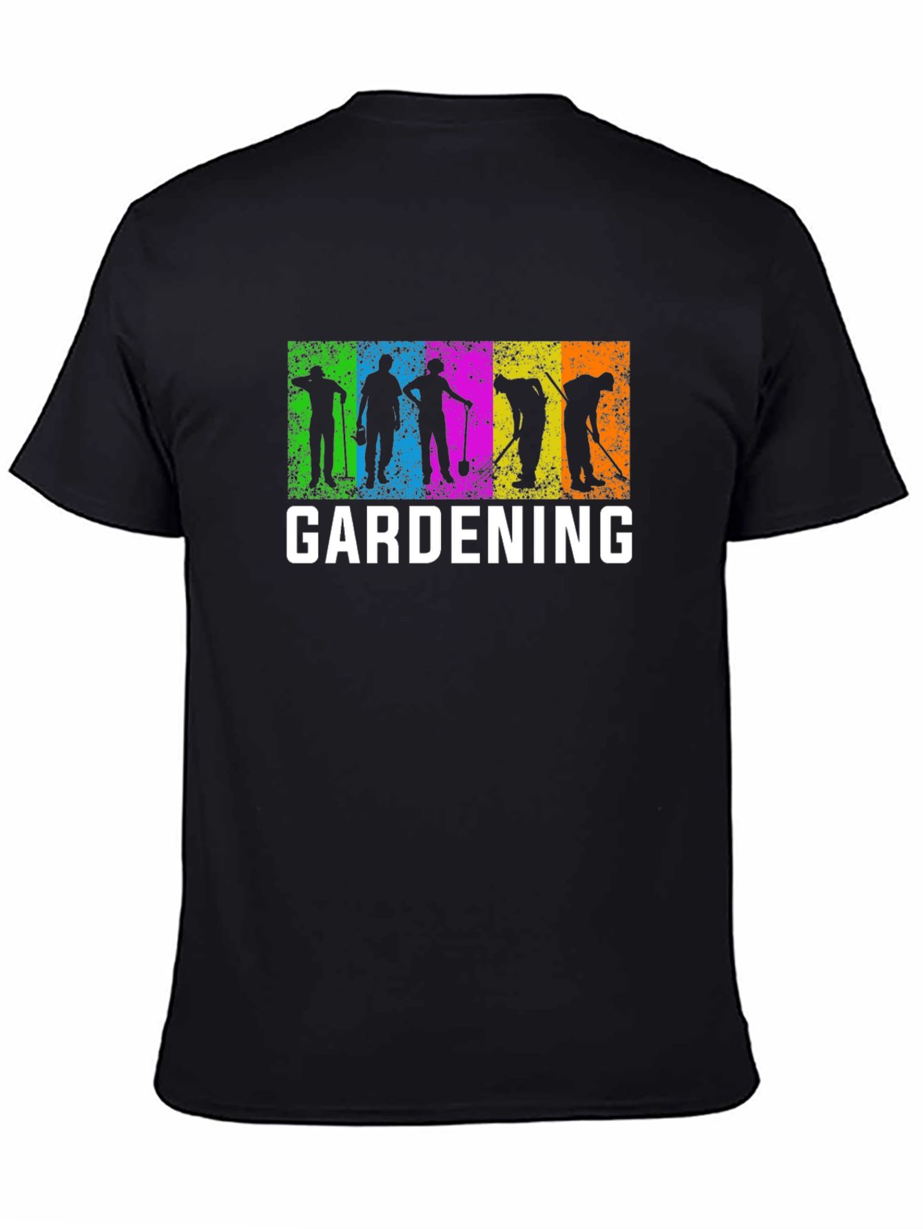 Gardening T-Shirt - Colorful Gardener Silhouettes