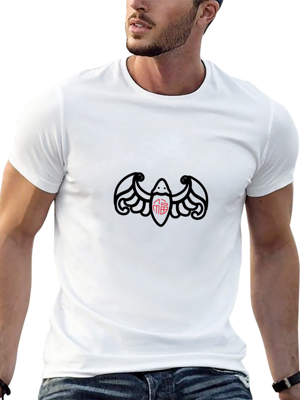 Lucky Bat Graphic Tee - Mens Black T-Shirt
