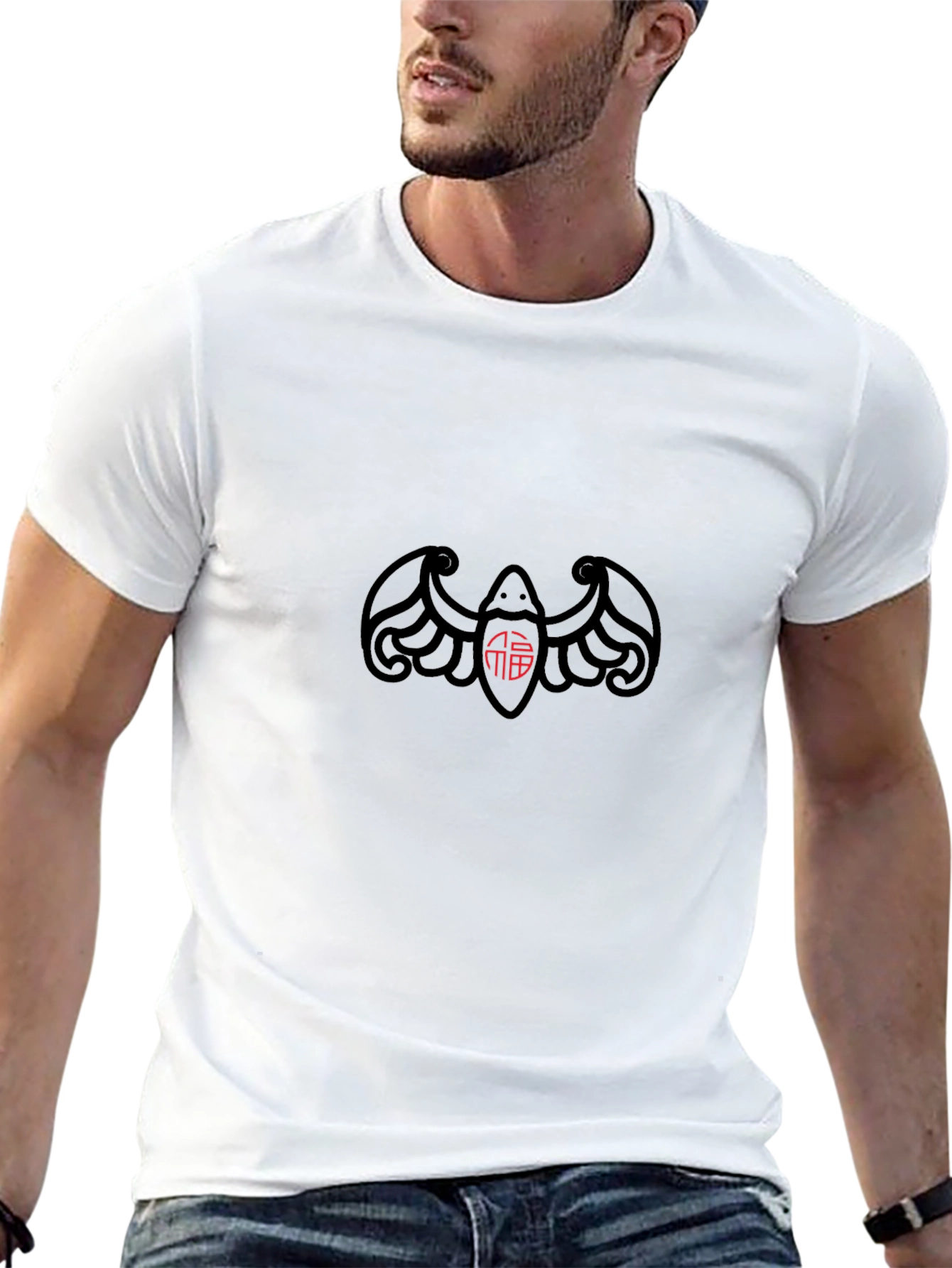 Lucky Bat Graphic Tee - Mens Black T-Shirt