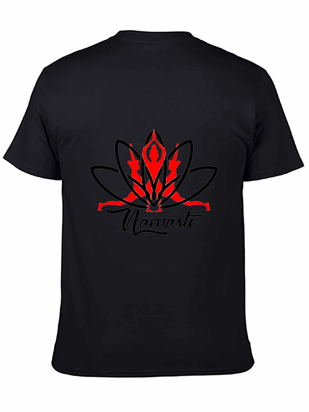 Yoga Namaste Graphic Black T-Shirt