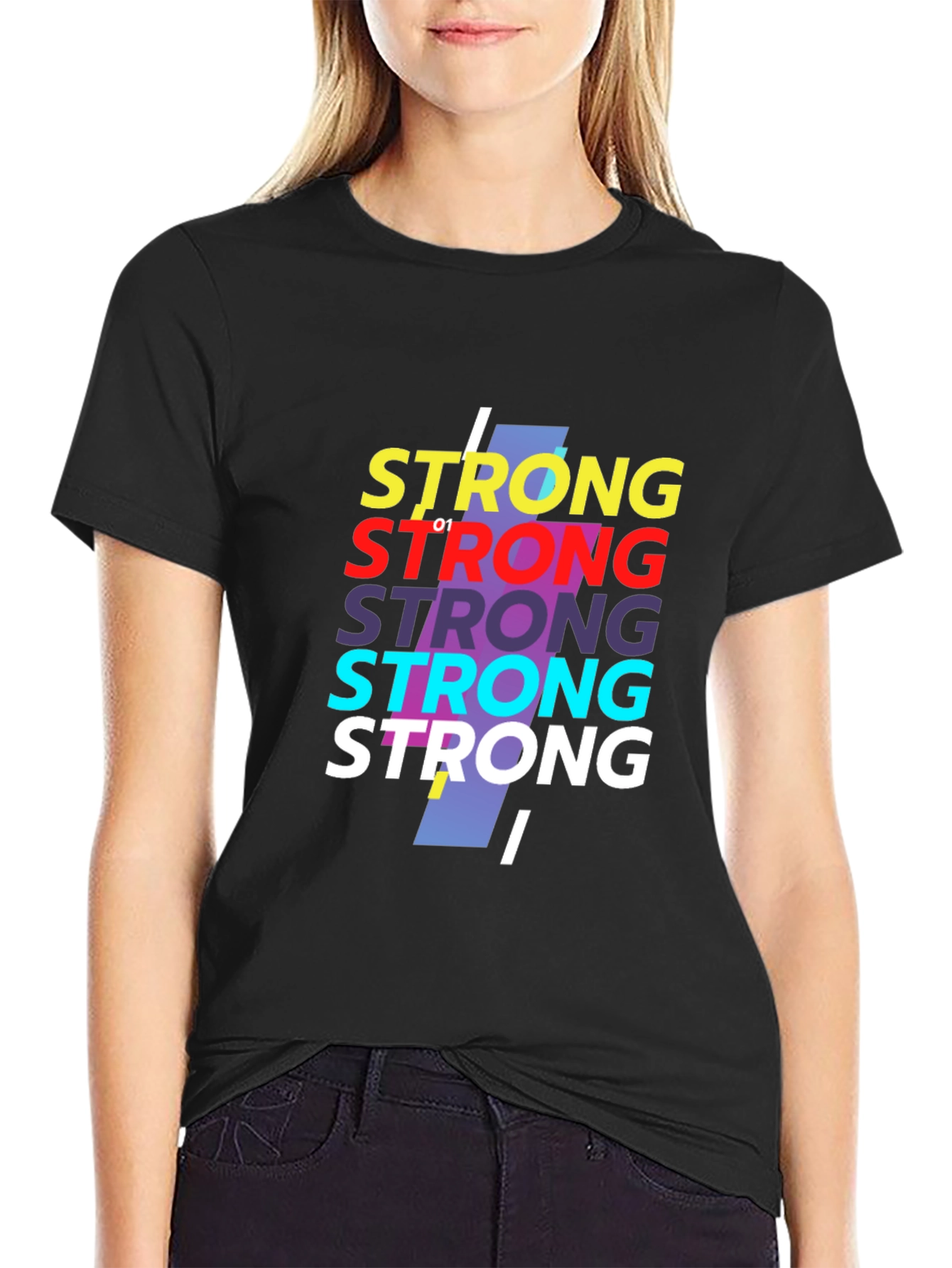 Strong Graphic Print Crew Neck T-Shirt